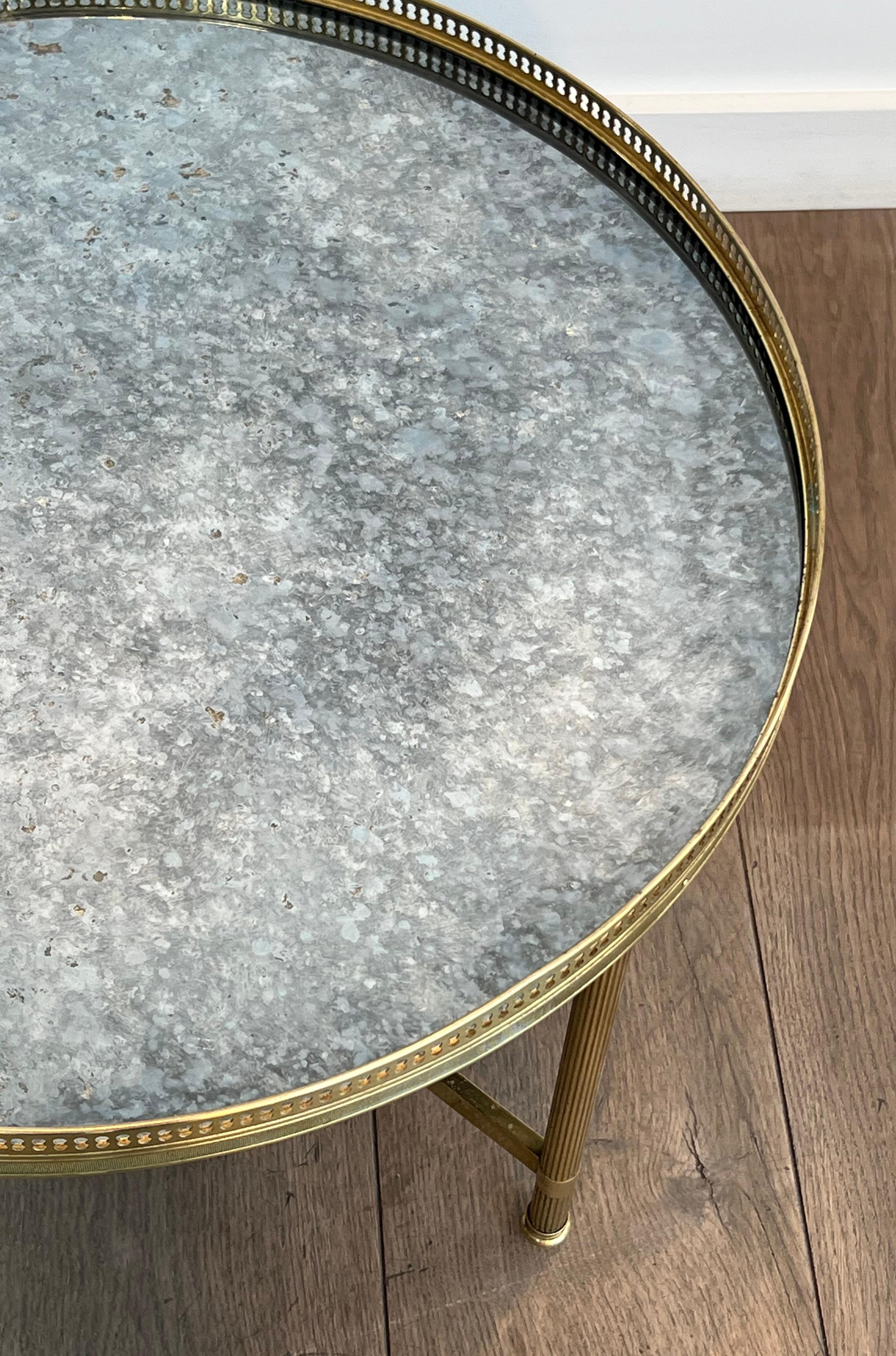 Mesa de centro con tapa de espejo de imitación de Maison Bagués en venta 1