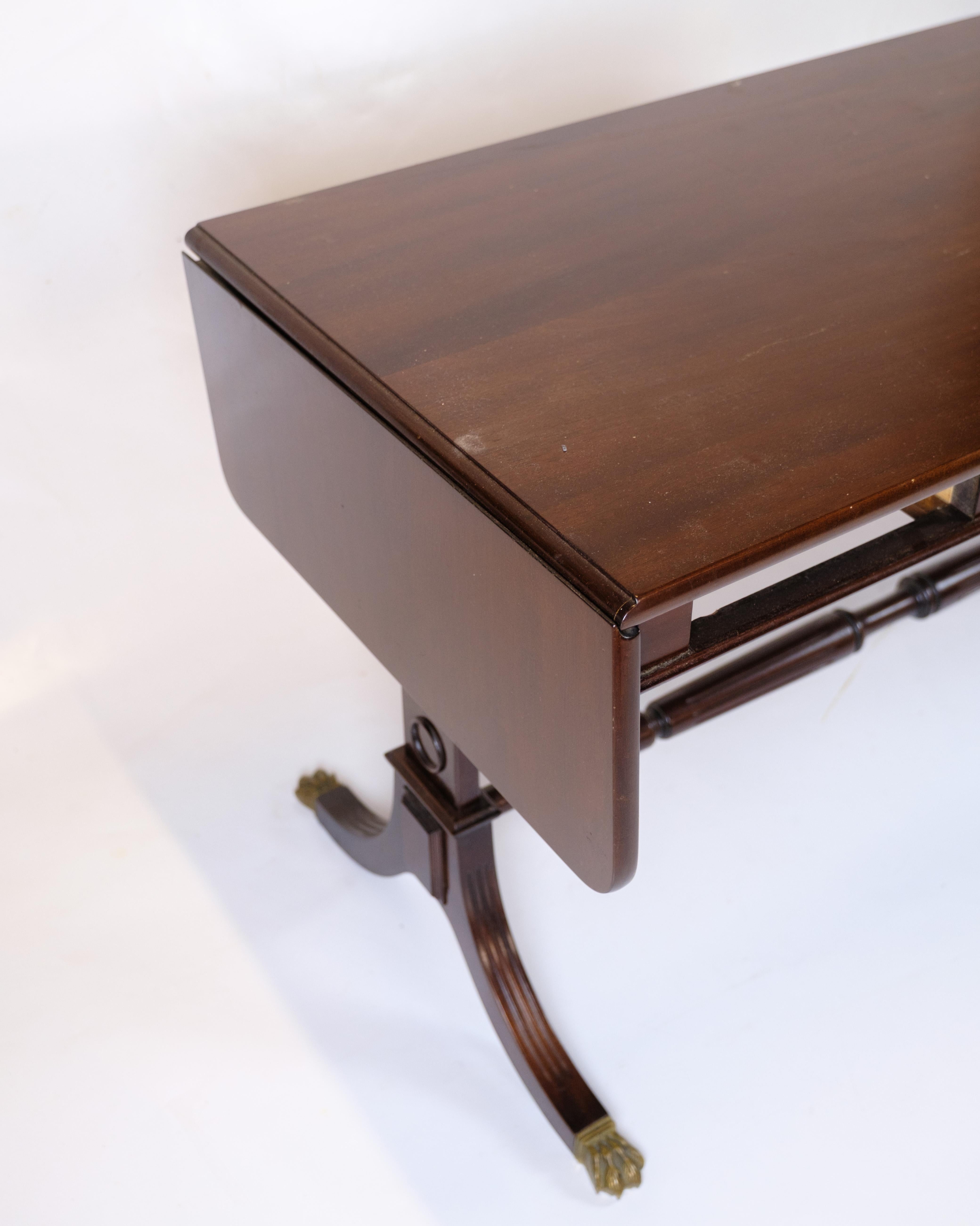 Tavolino con alette in stile Hepplewhite in mogano degli anni '60 in vendita 5