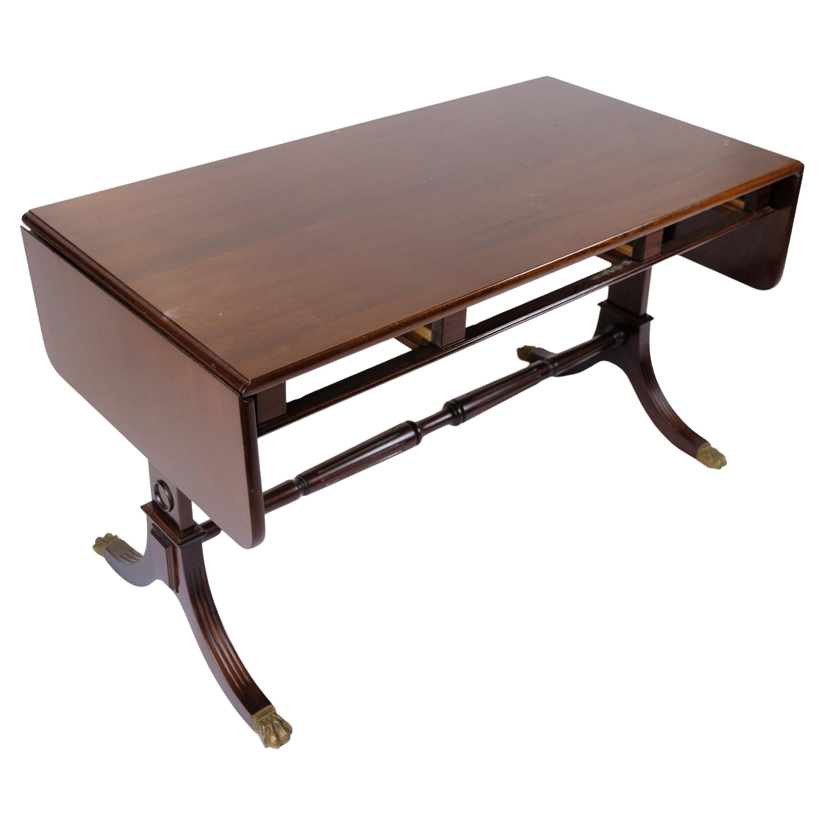 Coffee Table With Flaps In Style By Hepplewhite Made In Mahogany From 1960s