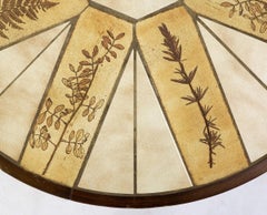 Coffee Table with Floral Imprinted Cera by Roger Capron, France, 1960s