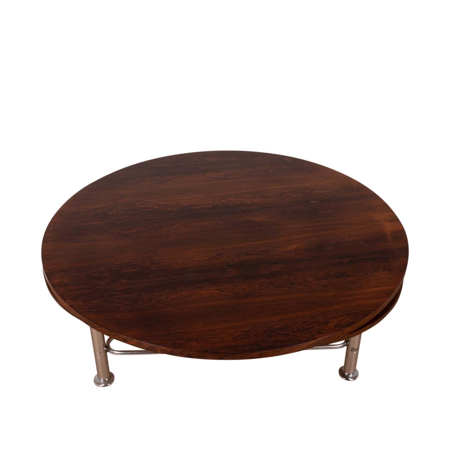 Coffee Table with Four Shelves in Rosewood, 1970s In Excellent Condition In Saint-Ouen, FR