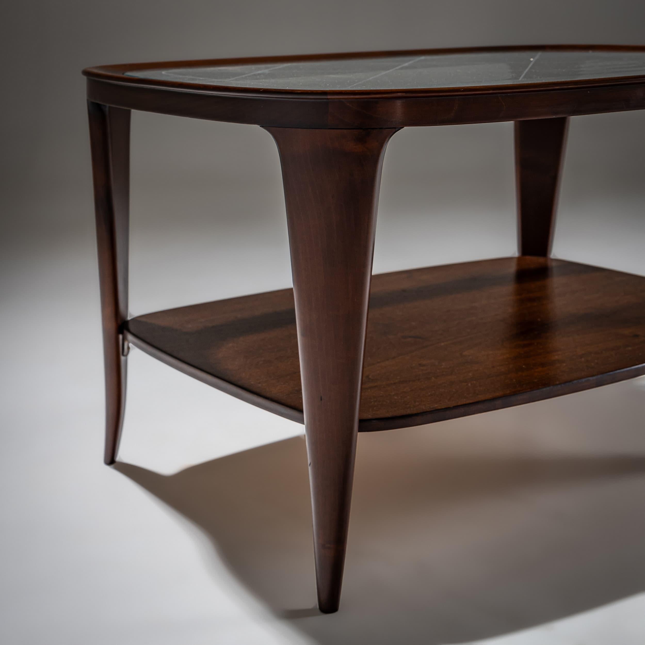 20ième siècle Table basse avec plateau en verre, Italie, milieu du 20e siècle en vente