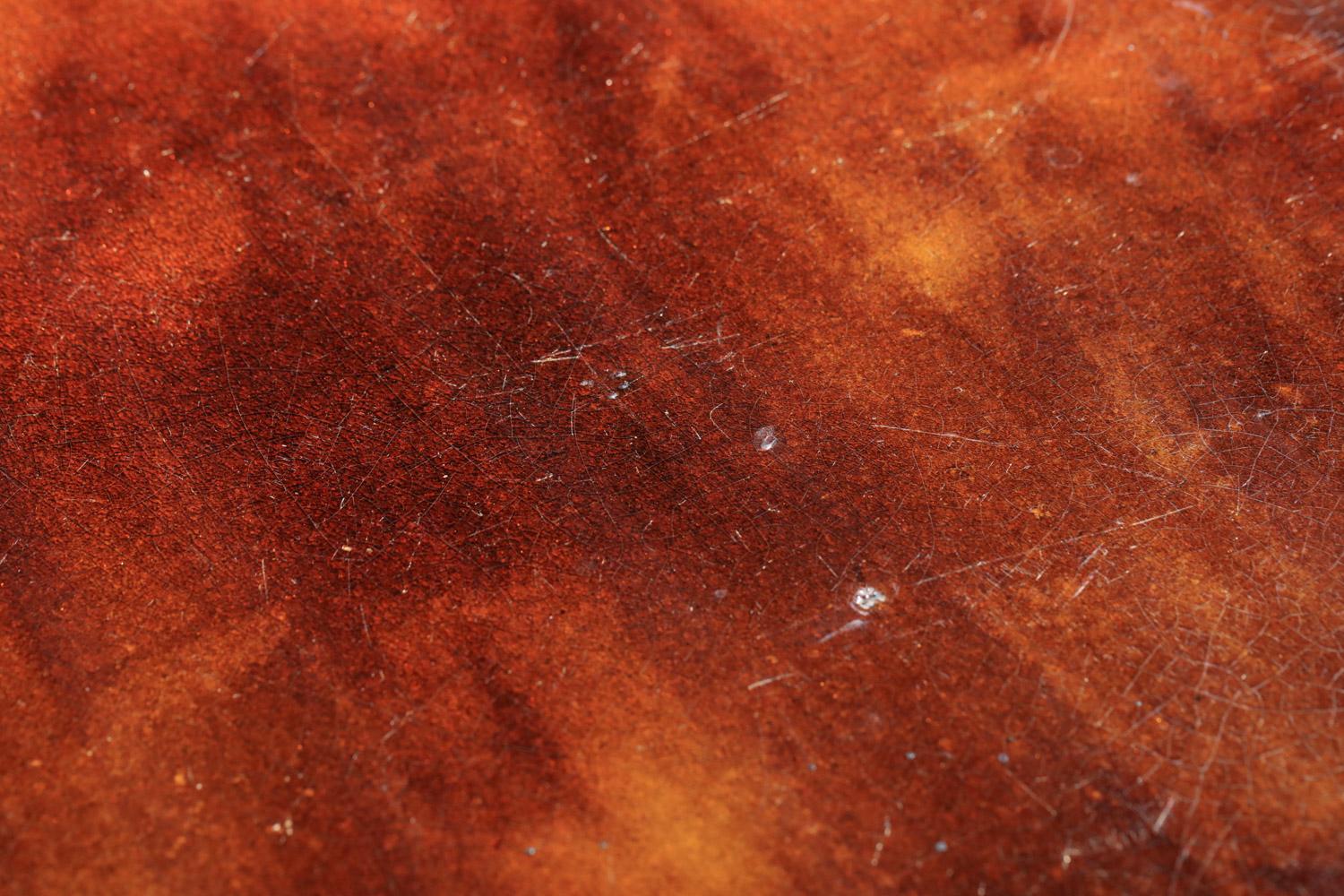 table basse en lave émaillée brun doré des années 60 en vente 1