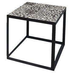 Coffee table with handpainted tiles