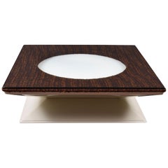 Mesa de centro con luz interior de M.I.M. Roma Italia 1970, Moderna de mediados de siglo
