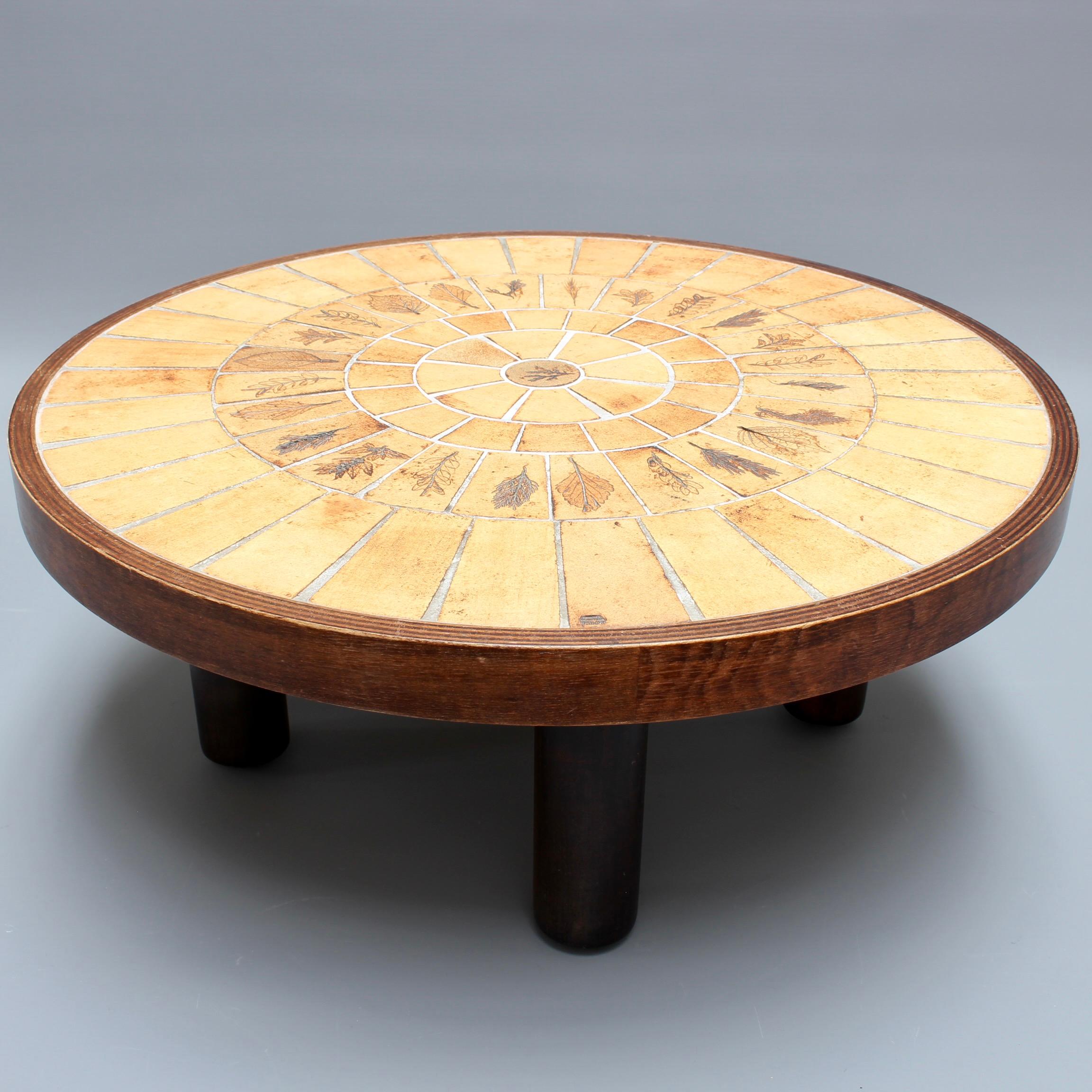 Coffee Table with Leaf Motif by Roger Capron 'circa 1970s' 6