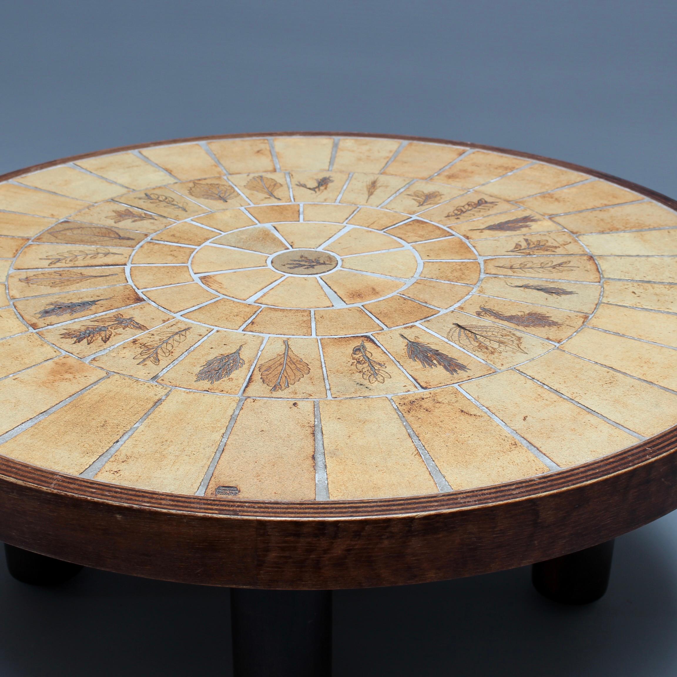 Coffee Table with Leaf Motif by Roger Capron 'circa 1970s' 8