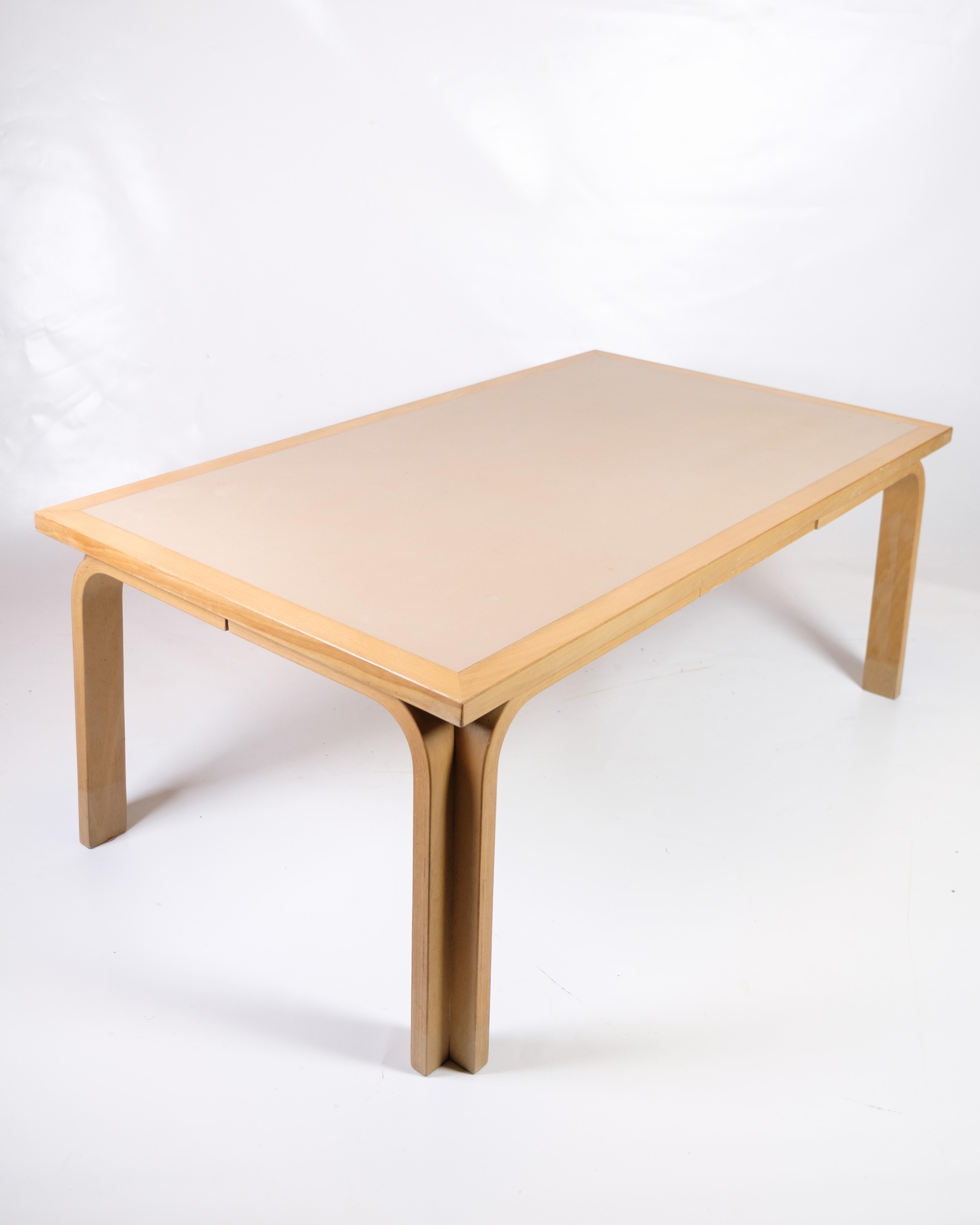 Coffee Table With linoleum Surface Made In Beech By Magnus Olsen For Sale 2