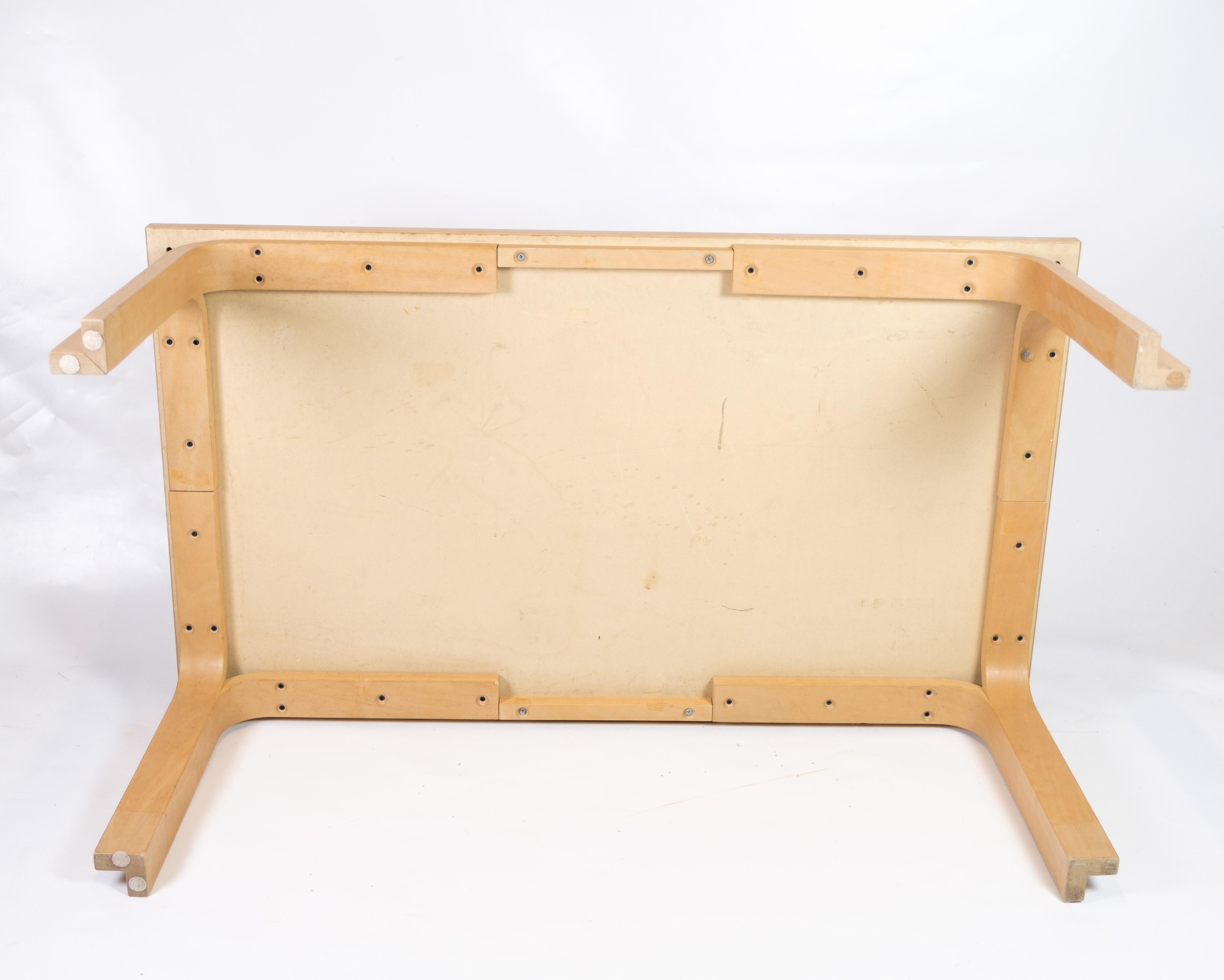 Coffee Table With linoleum Surface Made In Beech By Magnus Olsen For Sale 3