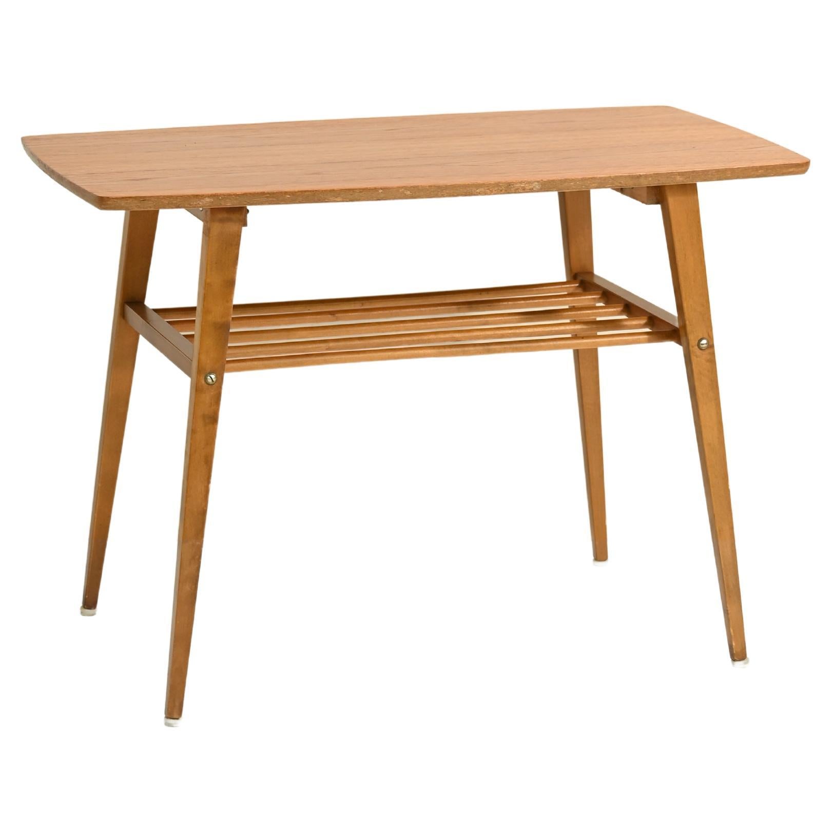 Modernist Side or Coffee Table with Magazine Rack For Sale at 1stDibs