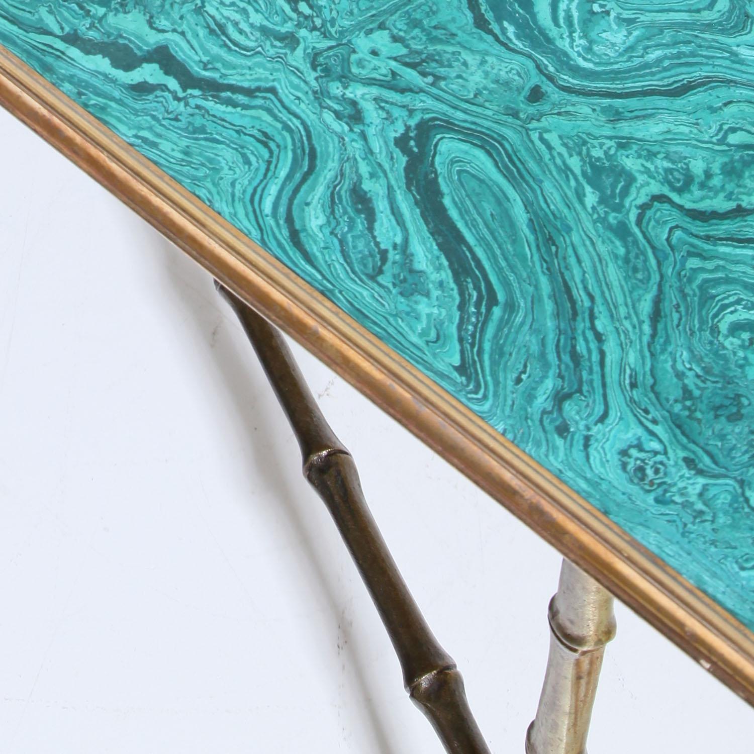 Coffee Table with Malachite Top, Italy, 20th Century 2