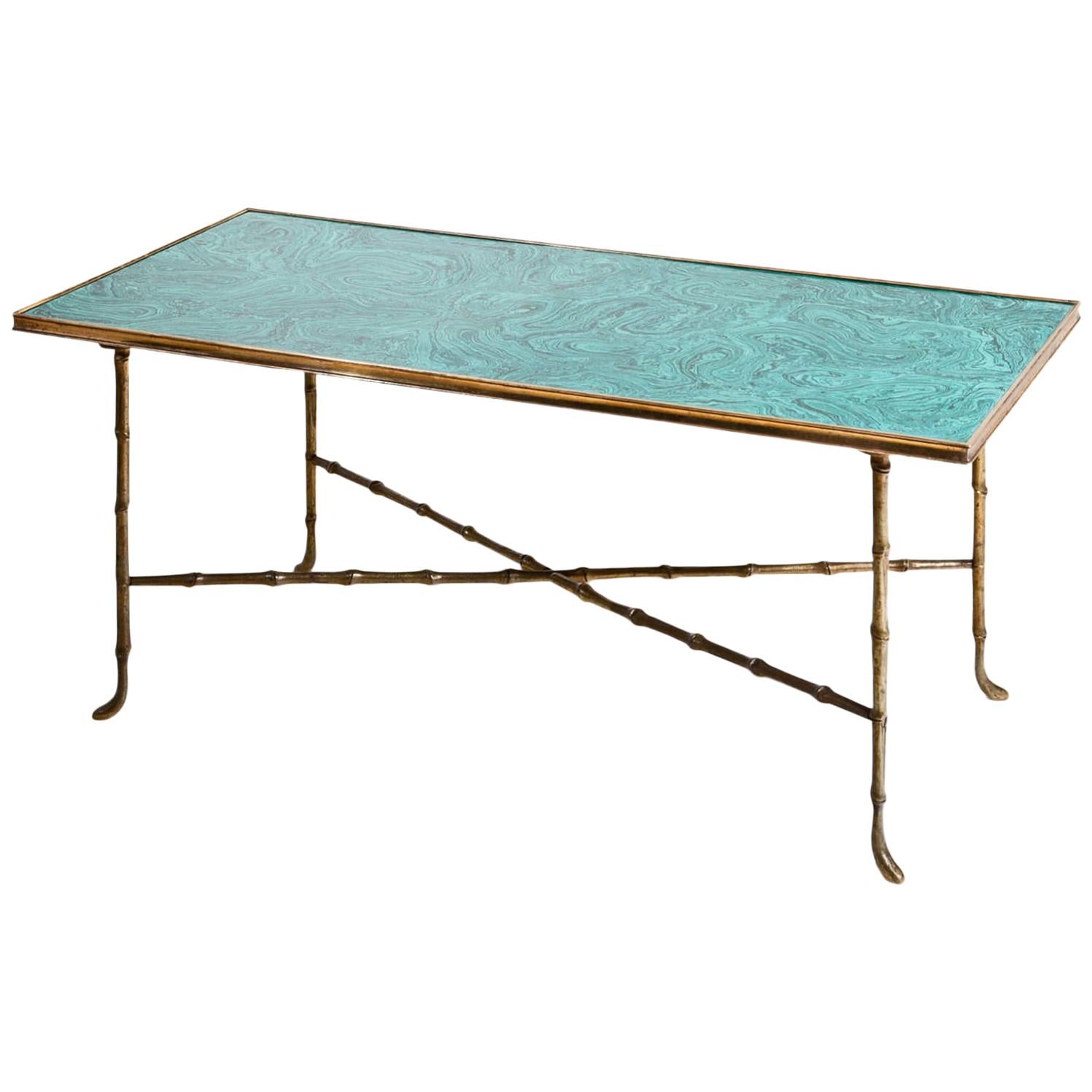 Coffee Table with Malachite Top, Italy, 20th Century