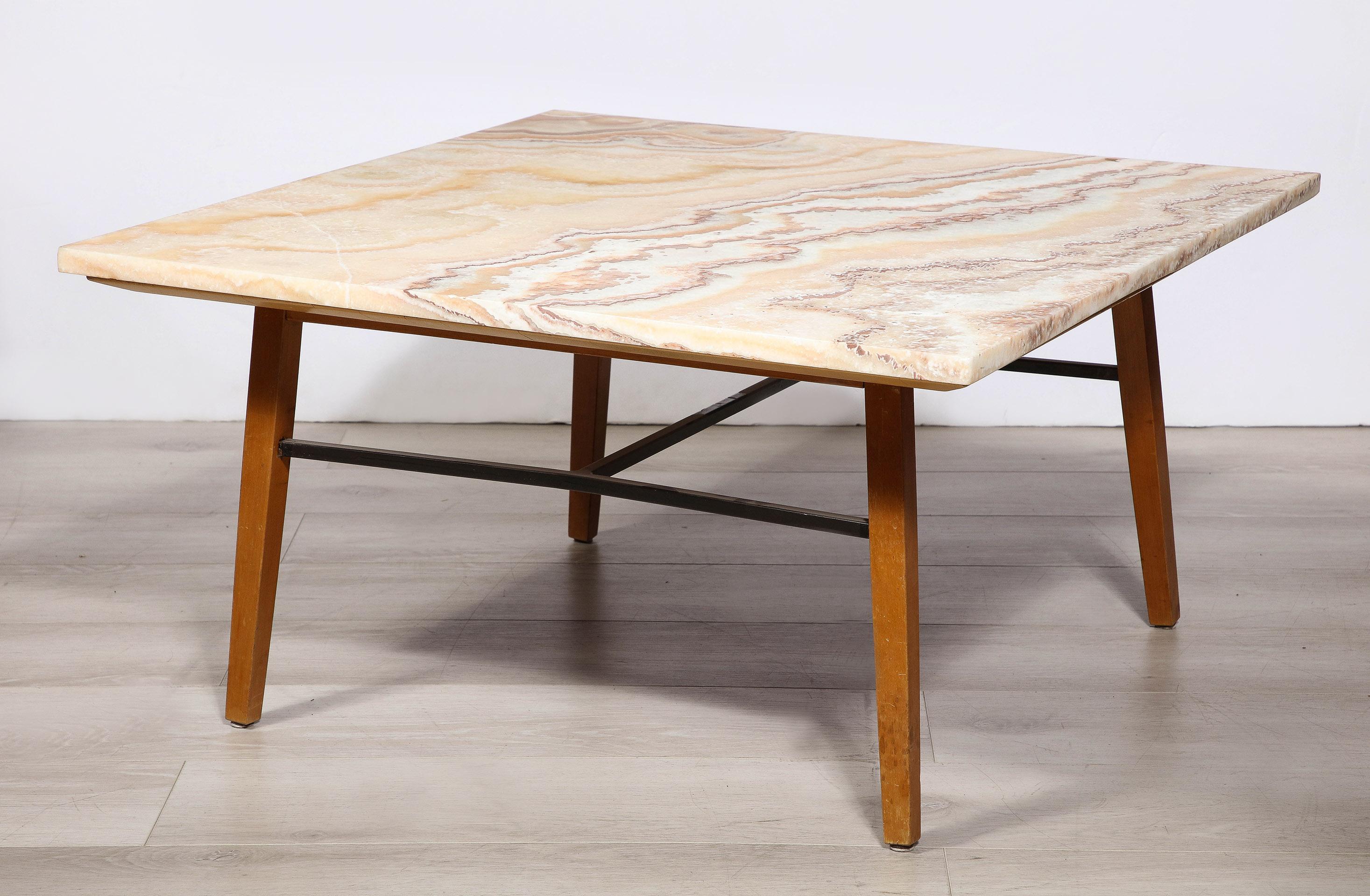 Coffee Table with Marble Top by Florence Knoll In Good Condition In New York, NY