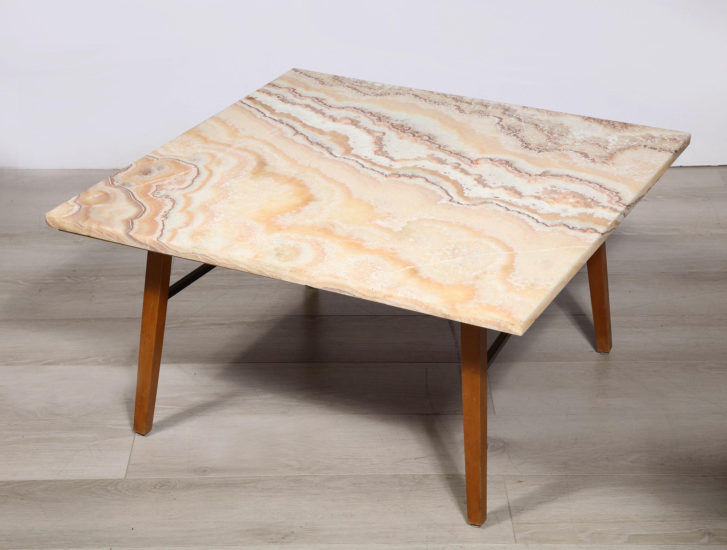 20th Century Coffee Table with Marble Top by Florence Knoll