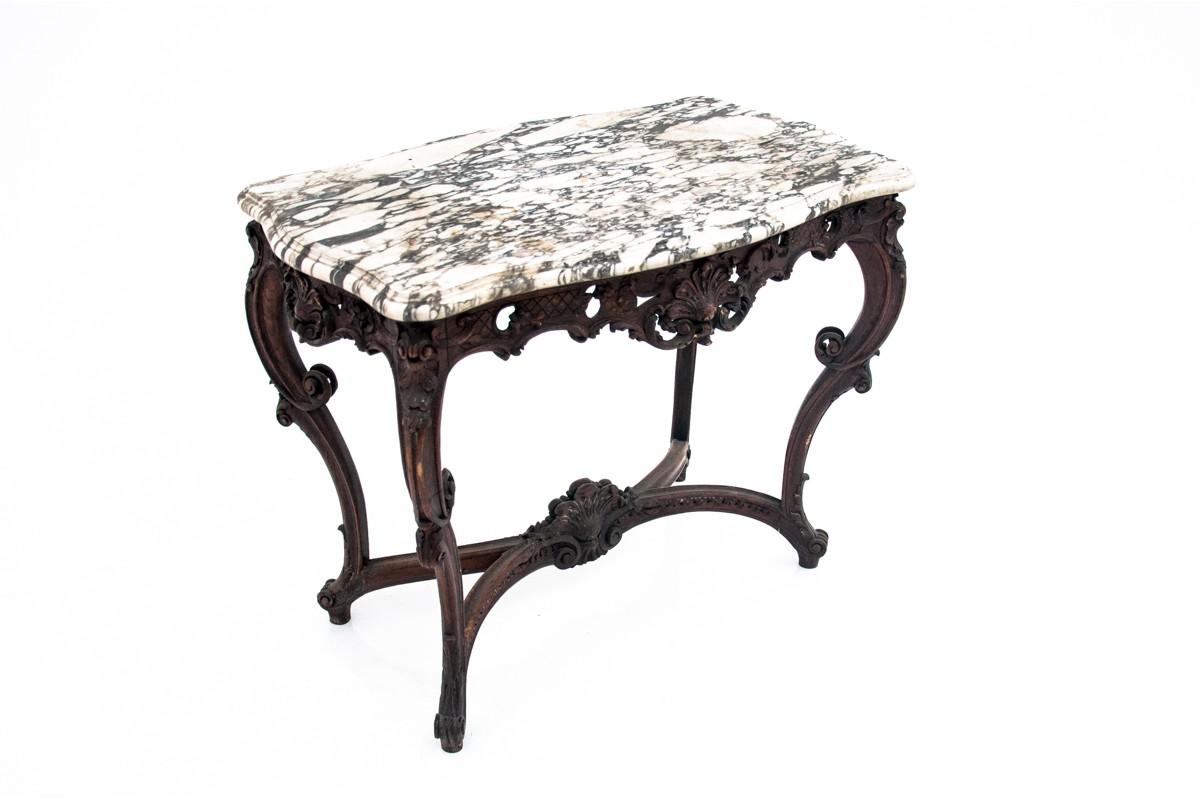 Coffee Table with Marble Top, France, circa 1870 4