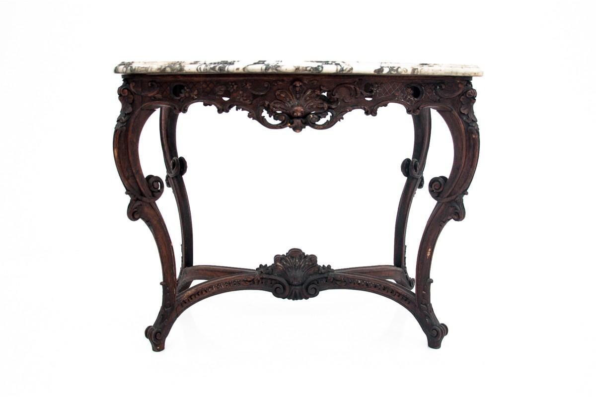 Coffee Table with Marble Top, France, circa 1870 5