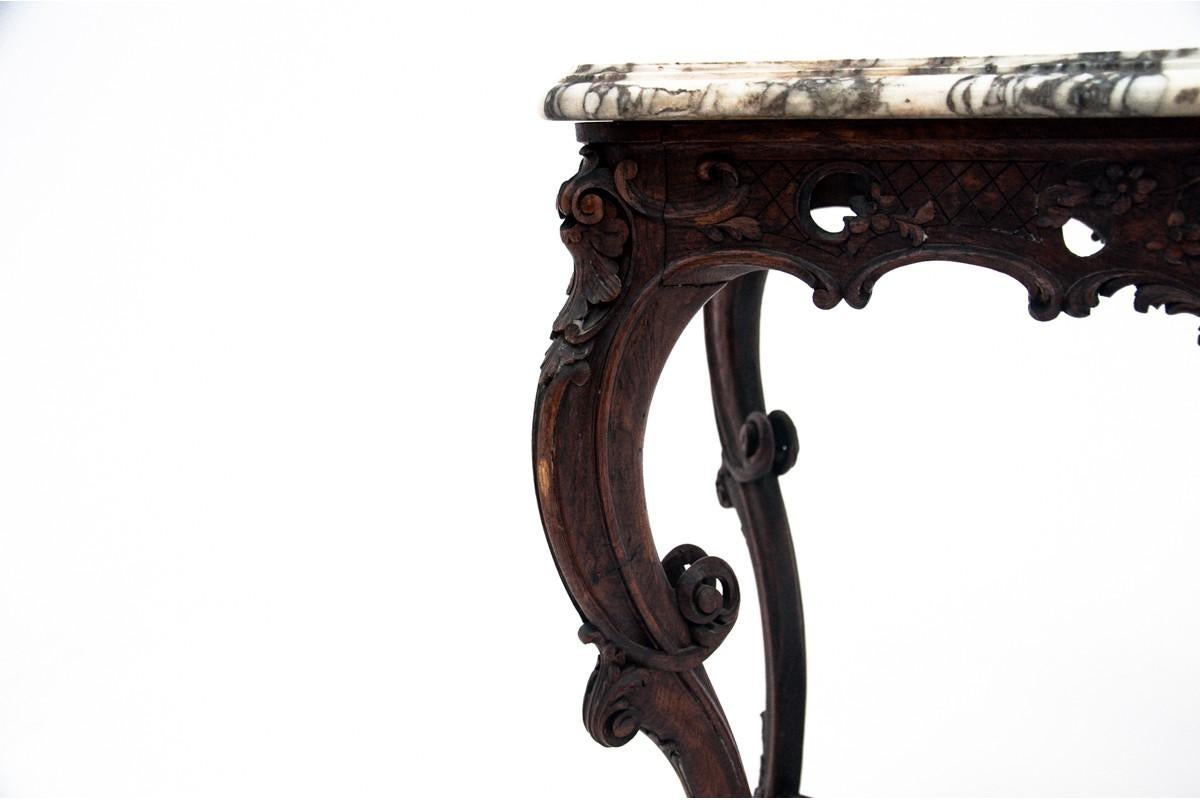 Late 19th Century Coffee Table with Marble Top, France, circa 1870