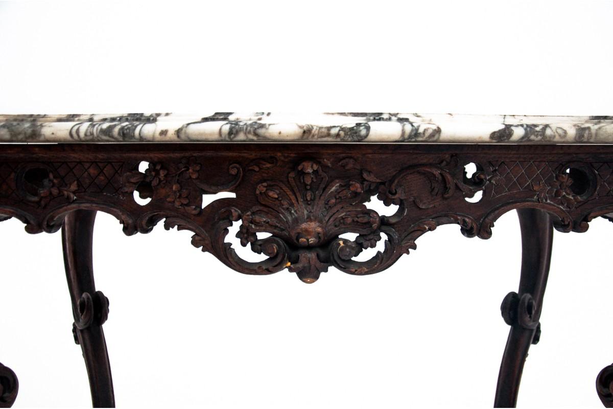 Coffee Table with Marble Top, France, circa 1870 1