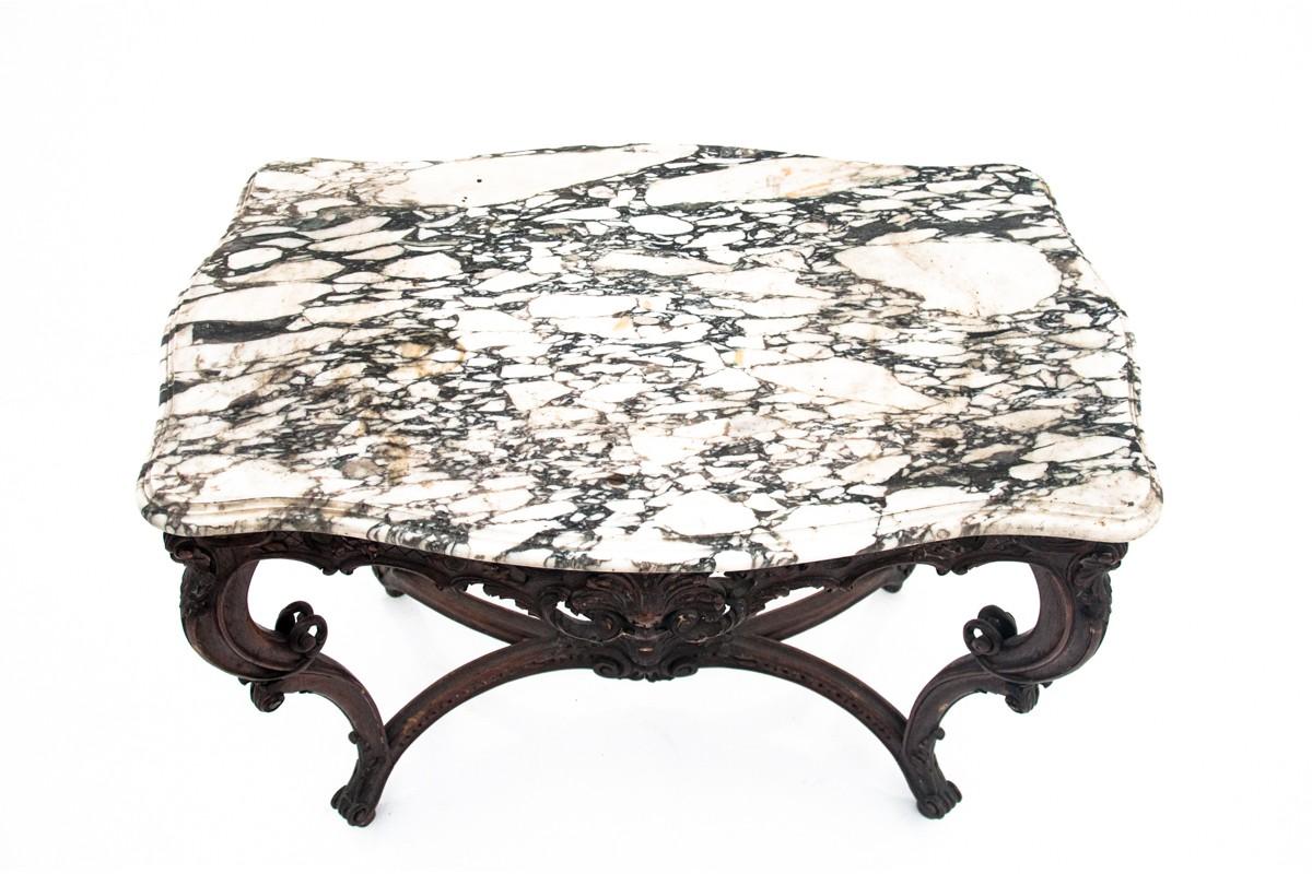 Coffee Table with Marble Top, France, circa 1870 2