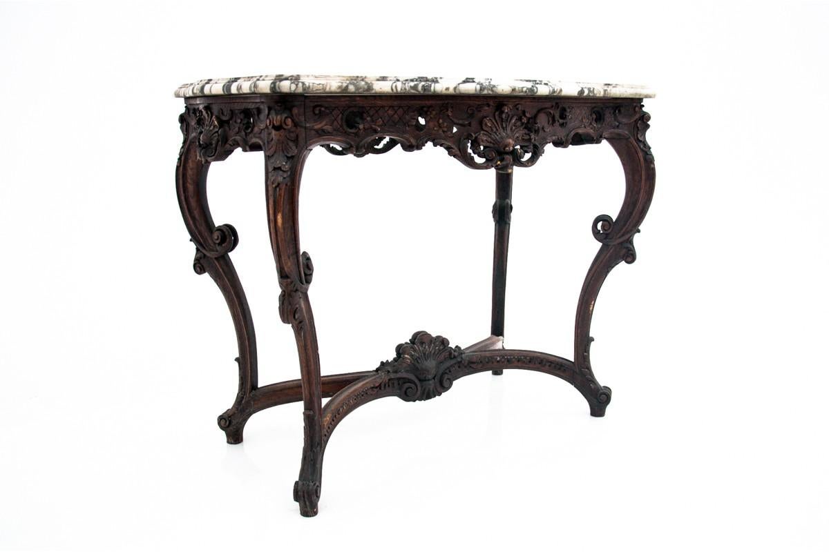 Coffee Table with Marble Top, France, circa 1870 3
