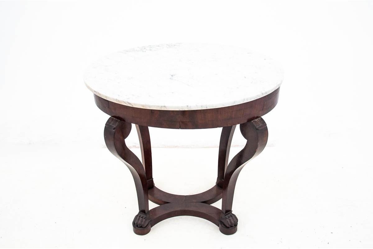 20th Century Coffee Table with Marble Top, France, circa 1910