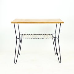 Coffee Table With Metal Base, Czechoslovakia 1960s