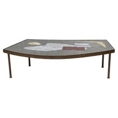 Tavolino da caffè con piano a mosaico, A.I.C. B. & C. (1893-1979), metà del XX secolo.