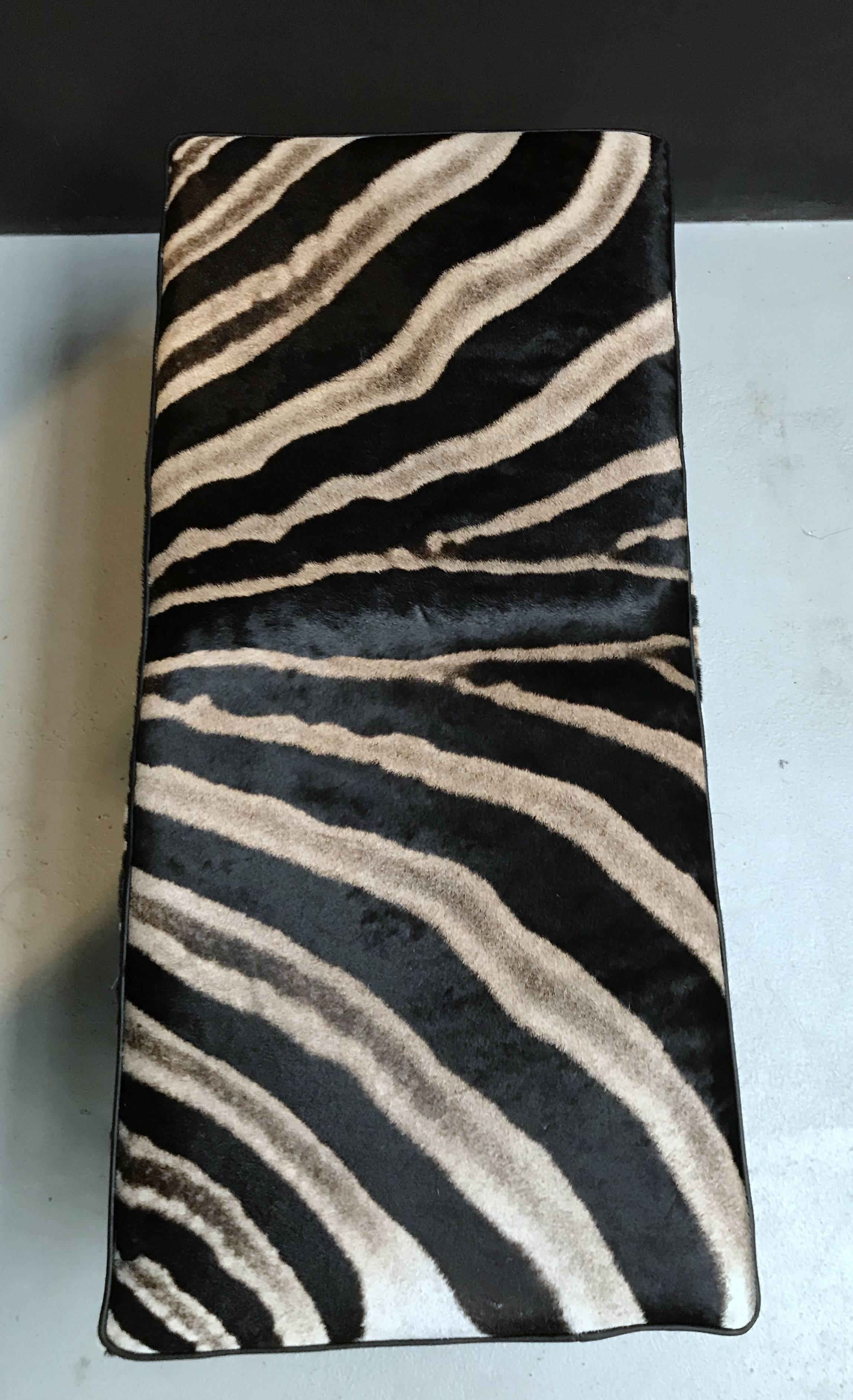 European Coffee Table with Real Zebra Skin