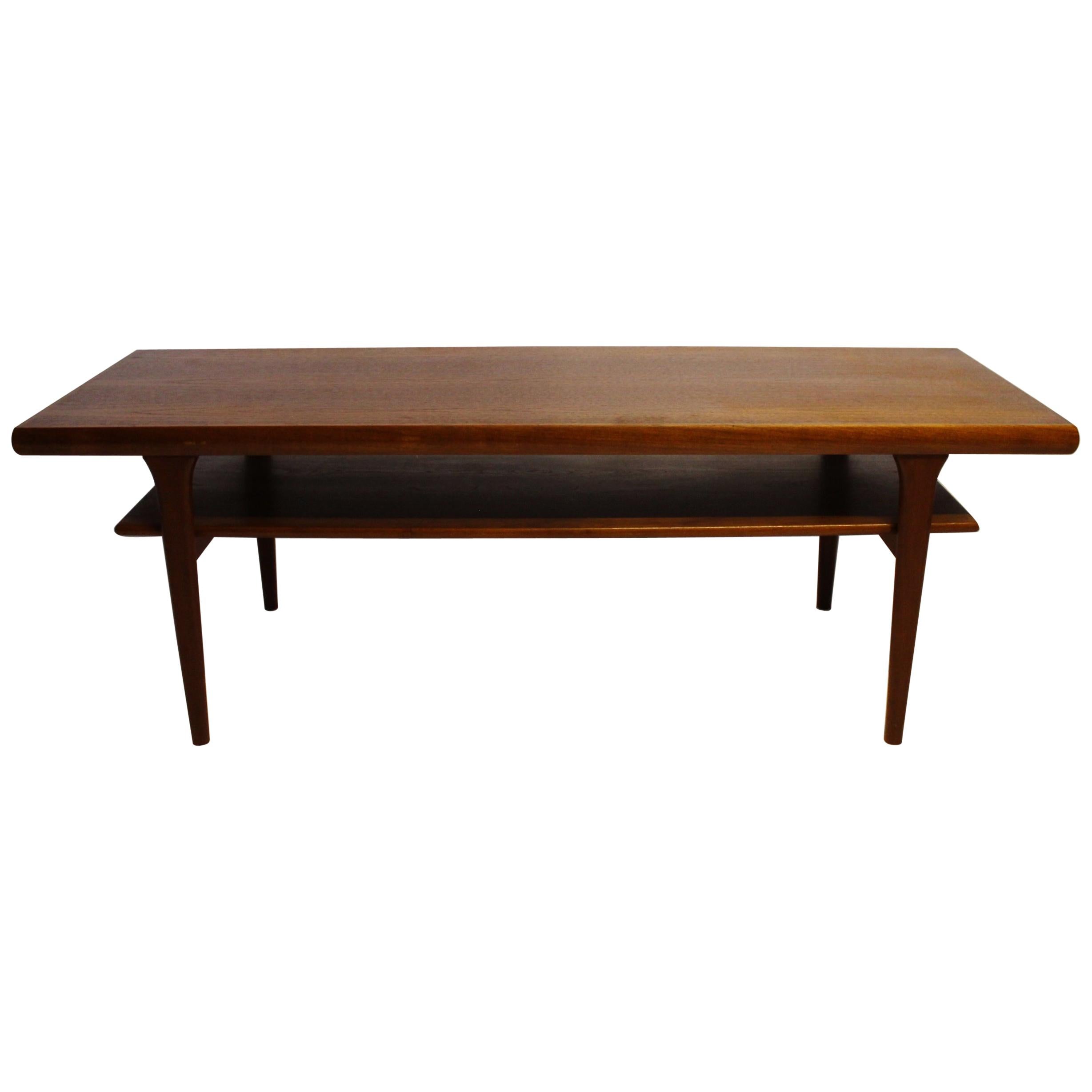 Coffee Table with Shelf in Teak of Danish Design from the 1960s