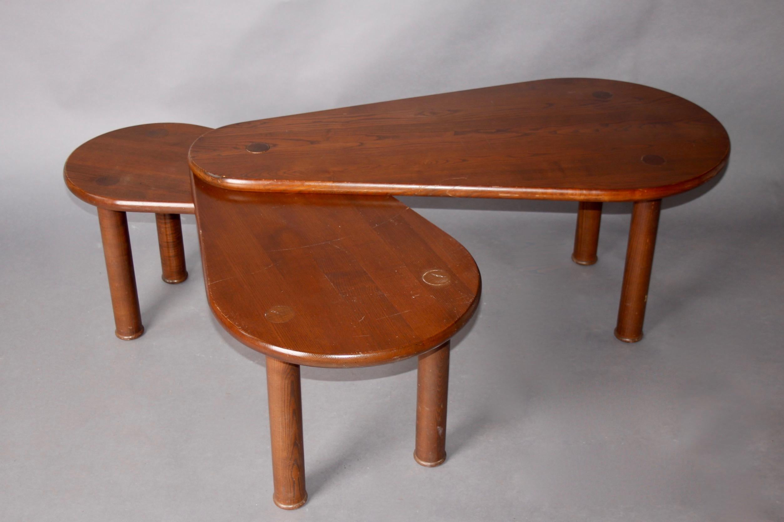 Table basse avec trois plateaux modulaires en vente 3