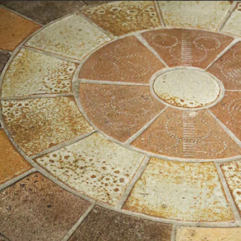 Table Tile Inlay Coffee Table with Tile Inlay For Sale at 1stDibs