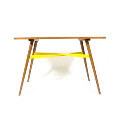 Coffee Table with Yellow Accent, 1970s