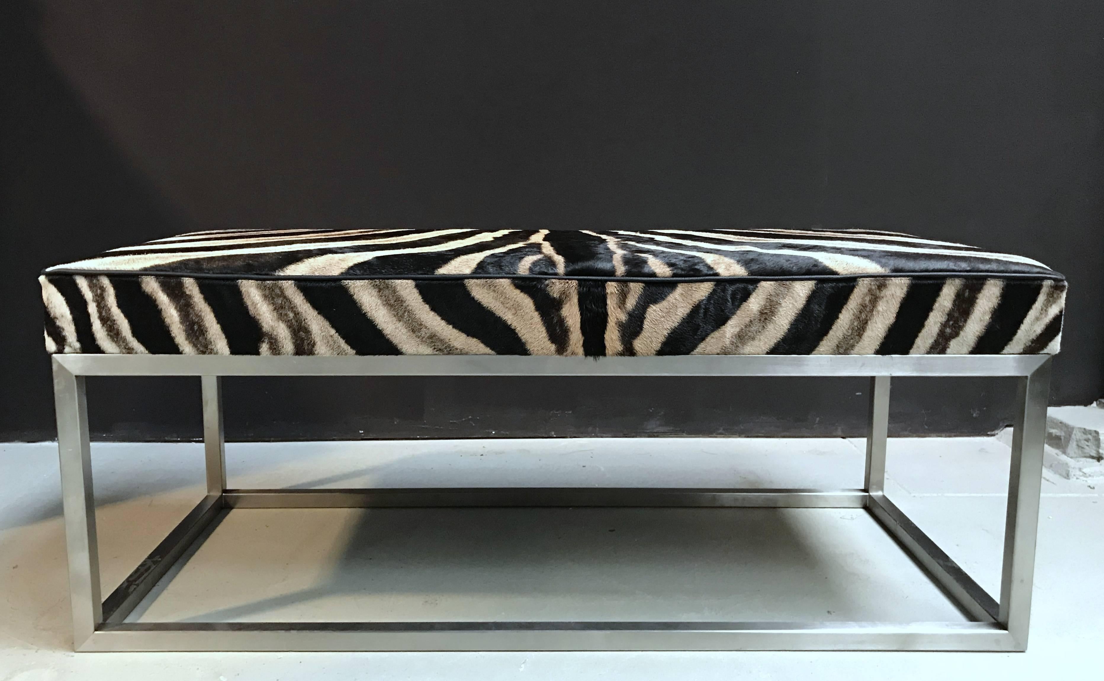 Coffee Table with Zebraskin In Excellent Condition In Eindhoven, NL