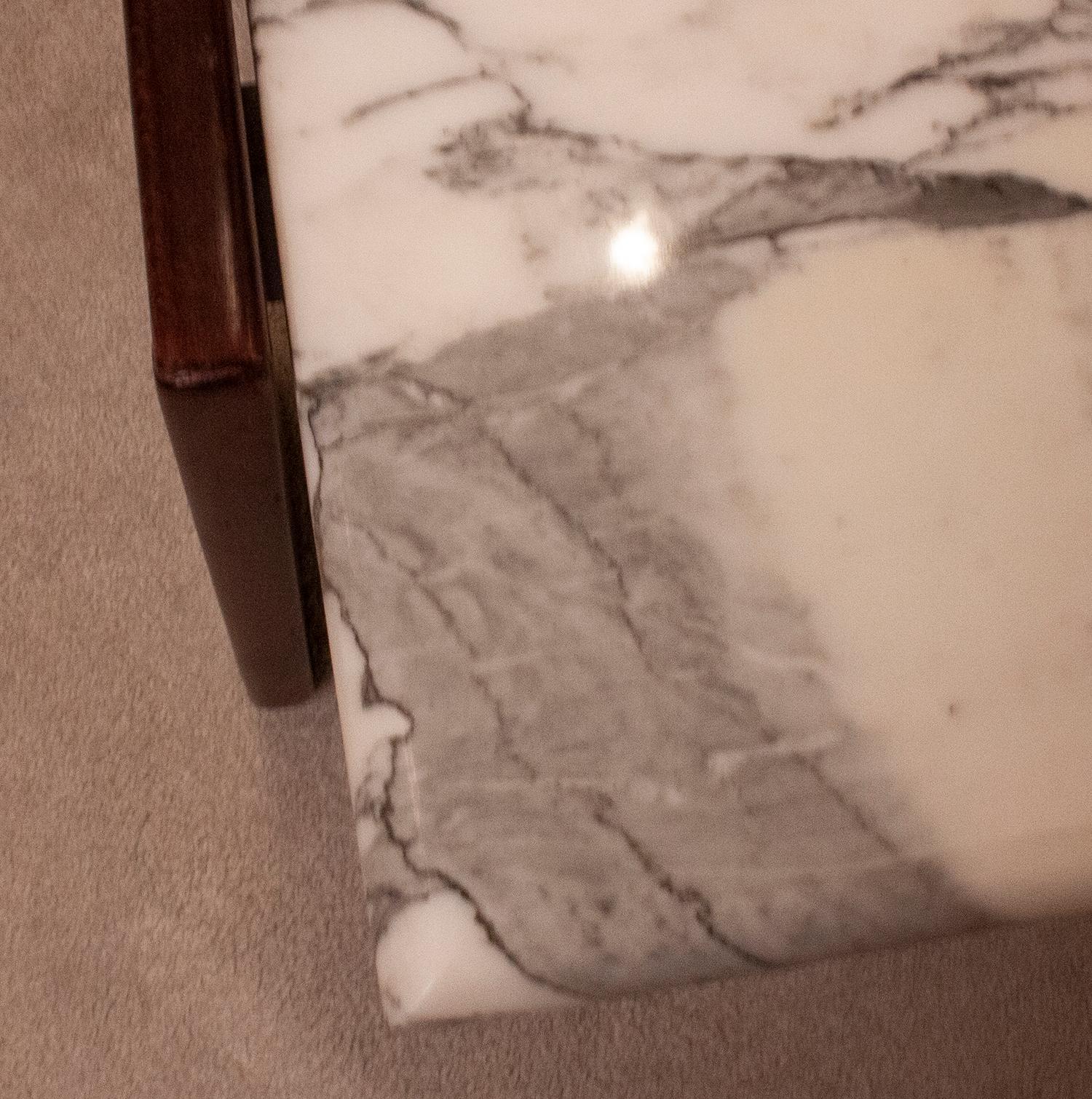 Coffee Table, Wood and Marble Designed by Antonio Moragas, Spain, 1970's For Sale 6