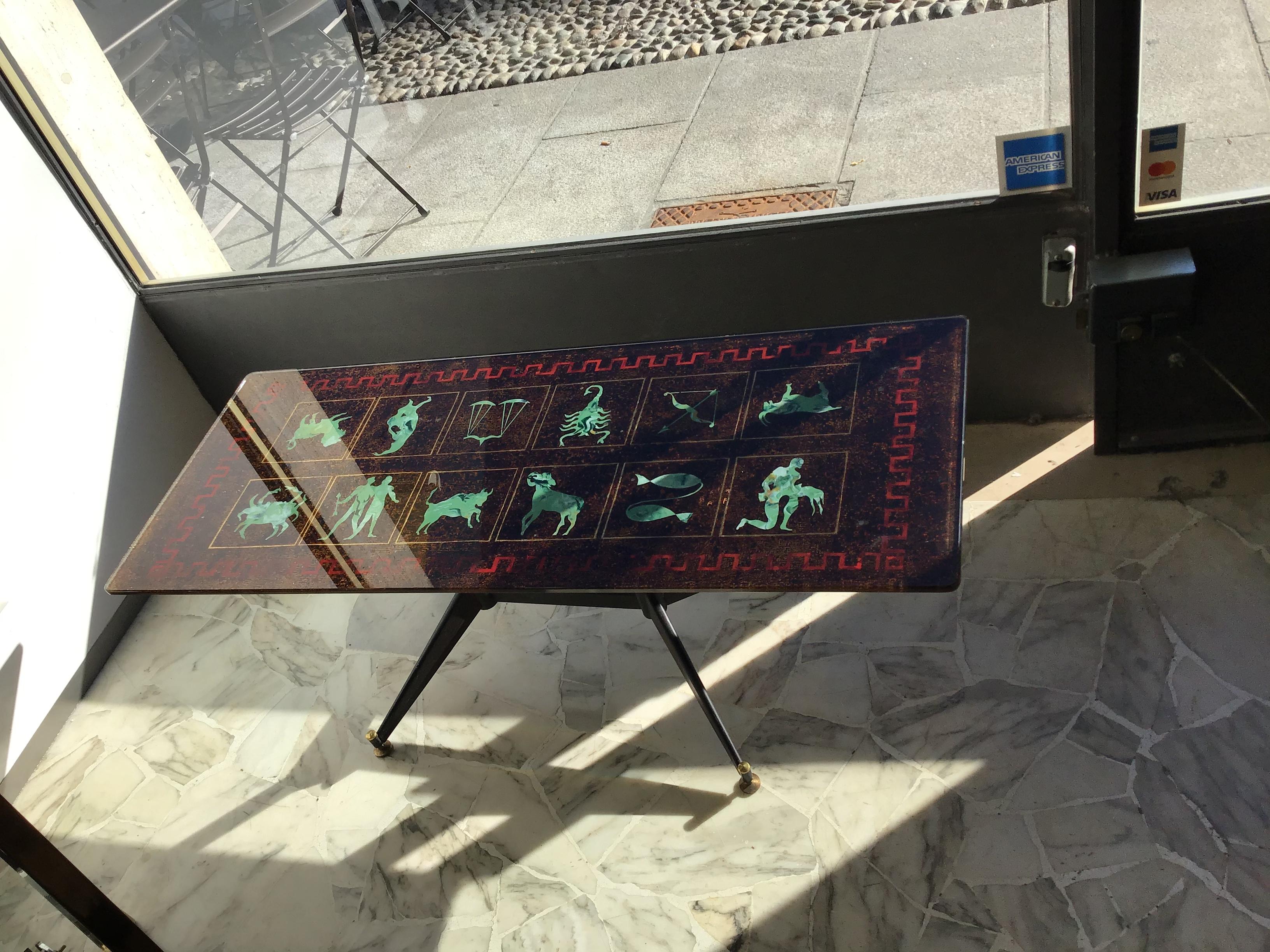 tavolino ferro e vetro