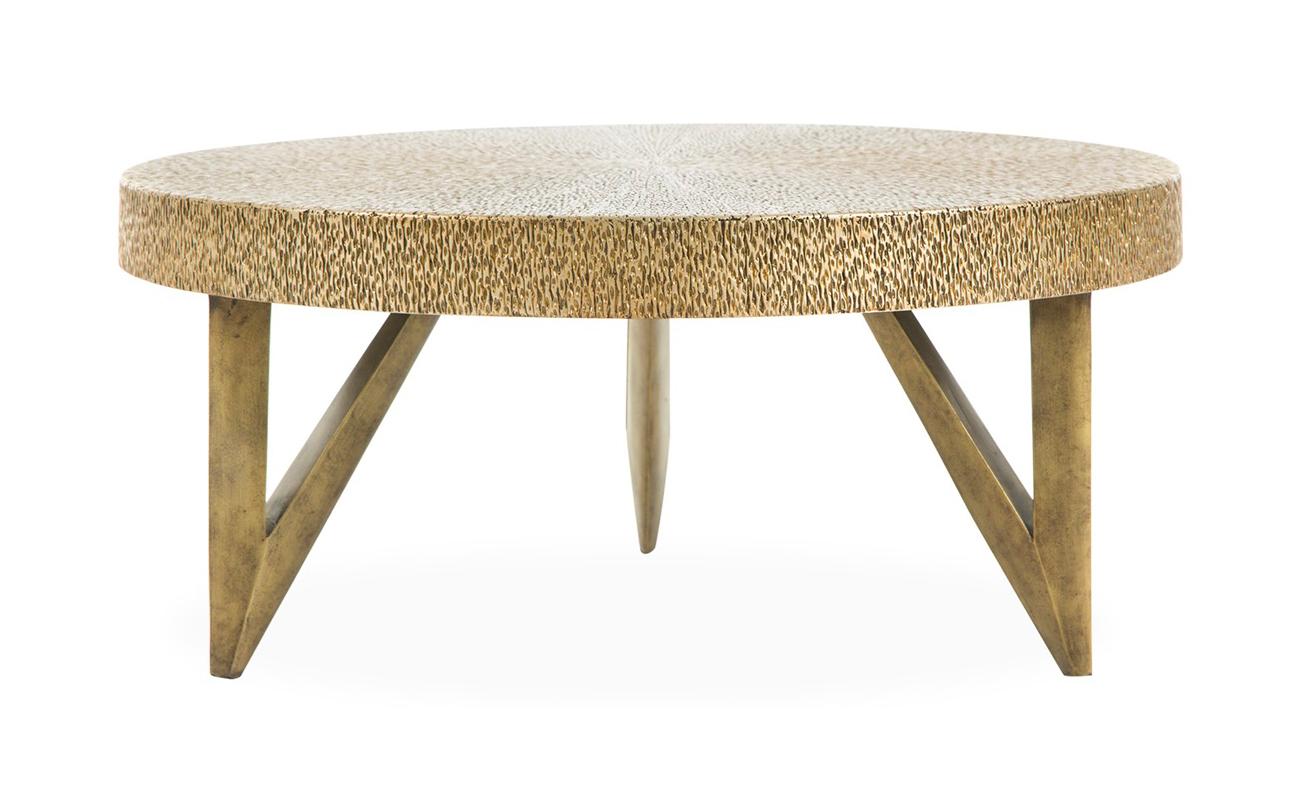 French Coffee Tables Reef in Shell, Gilded Fiber and Genuine Shagreen by Ginger Brown