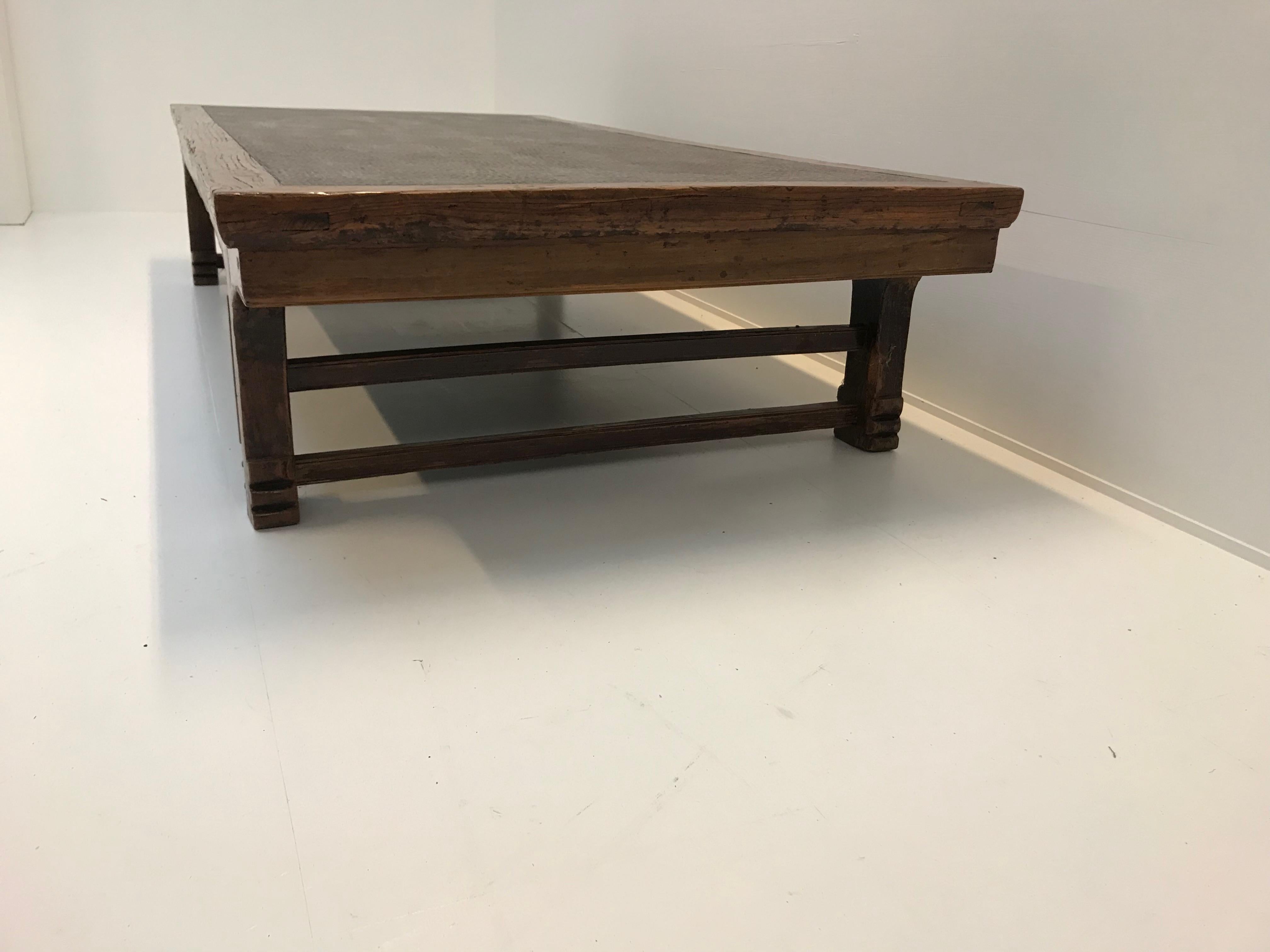 Coffee Table, Wood and Rattan 4