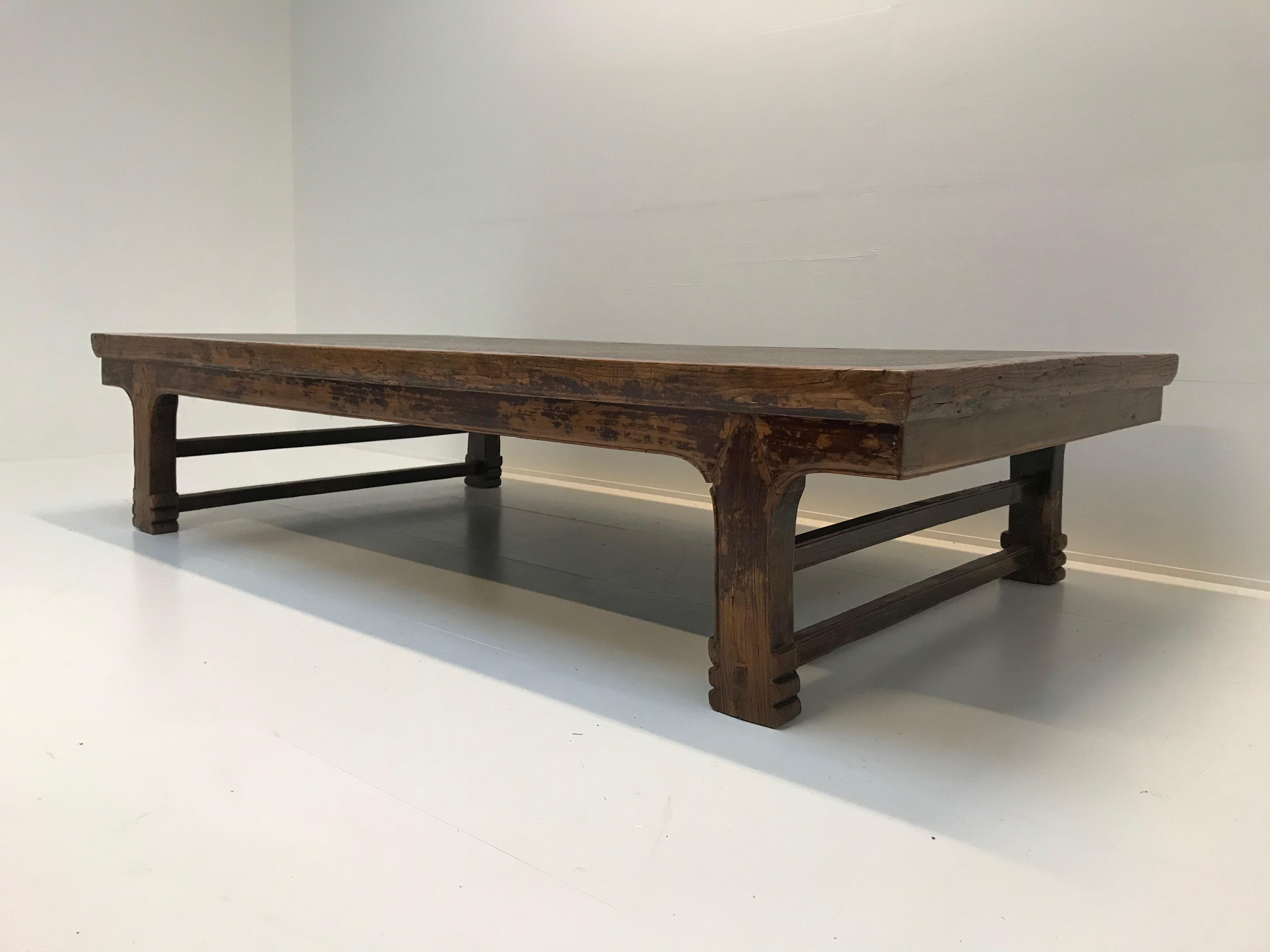 Coffee Table, Wood and Rattan 1