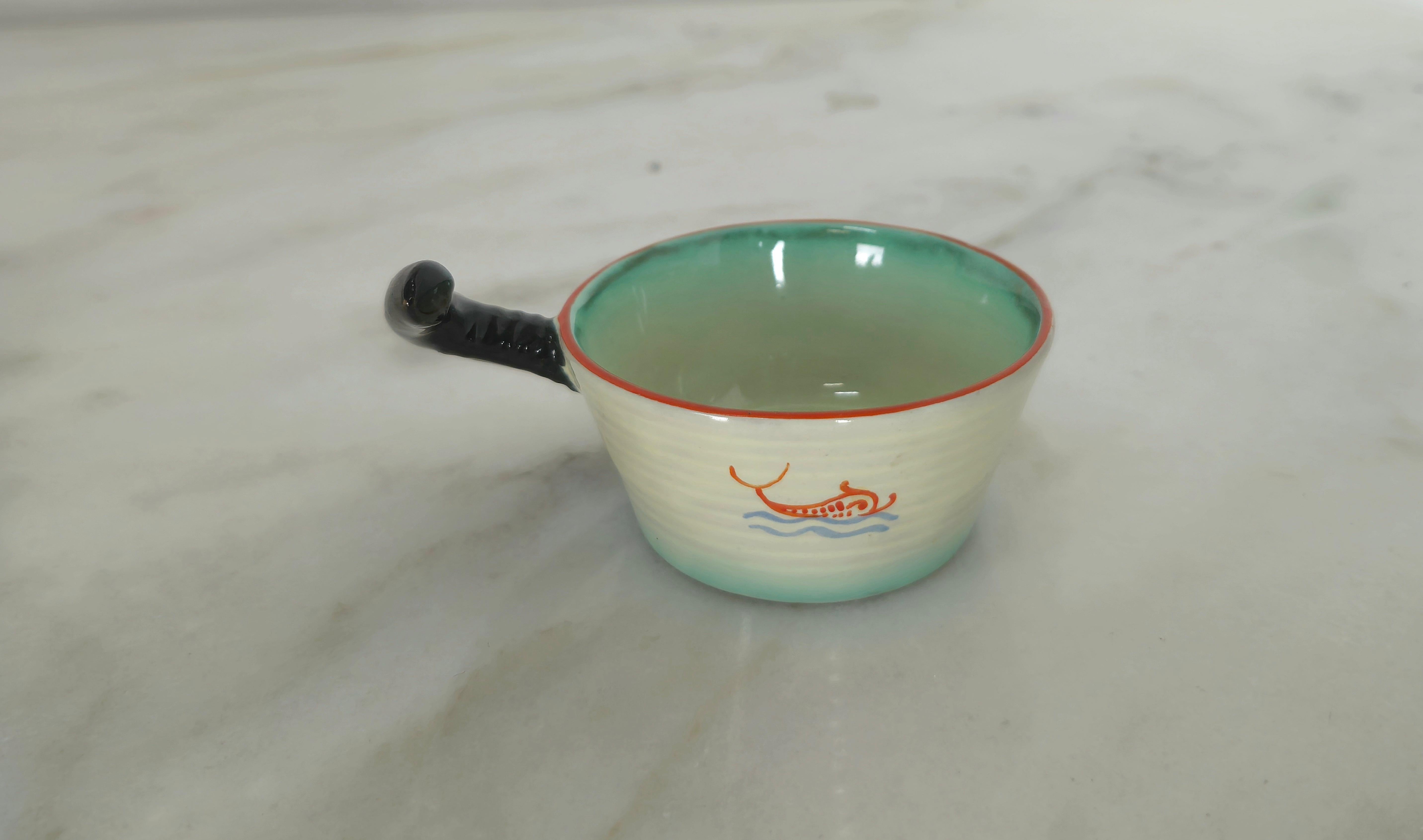 Coffee Tea Service Ceramic Deruta Art Deco Italian Design 1930s Set of 9 For Sale 3