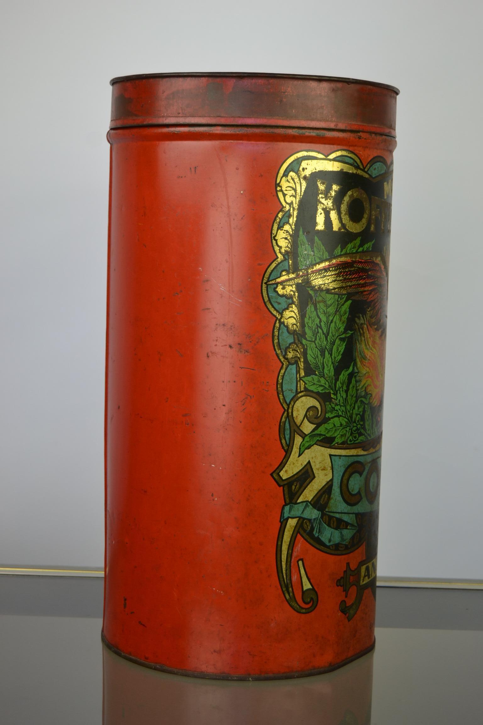 Coffee Tin from Antwerp with Eagle, Belgium, Early 20th Century For Sale 2