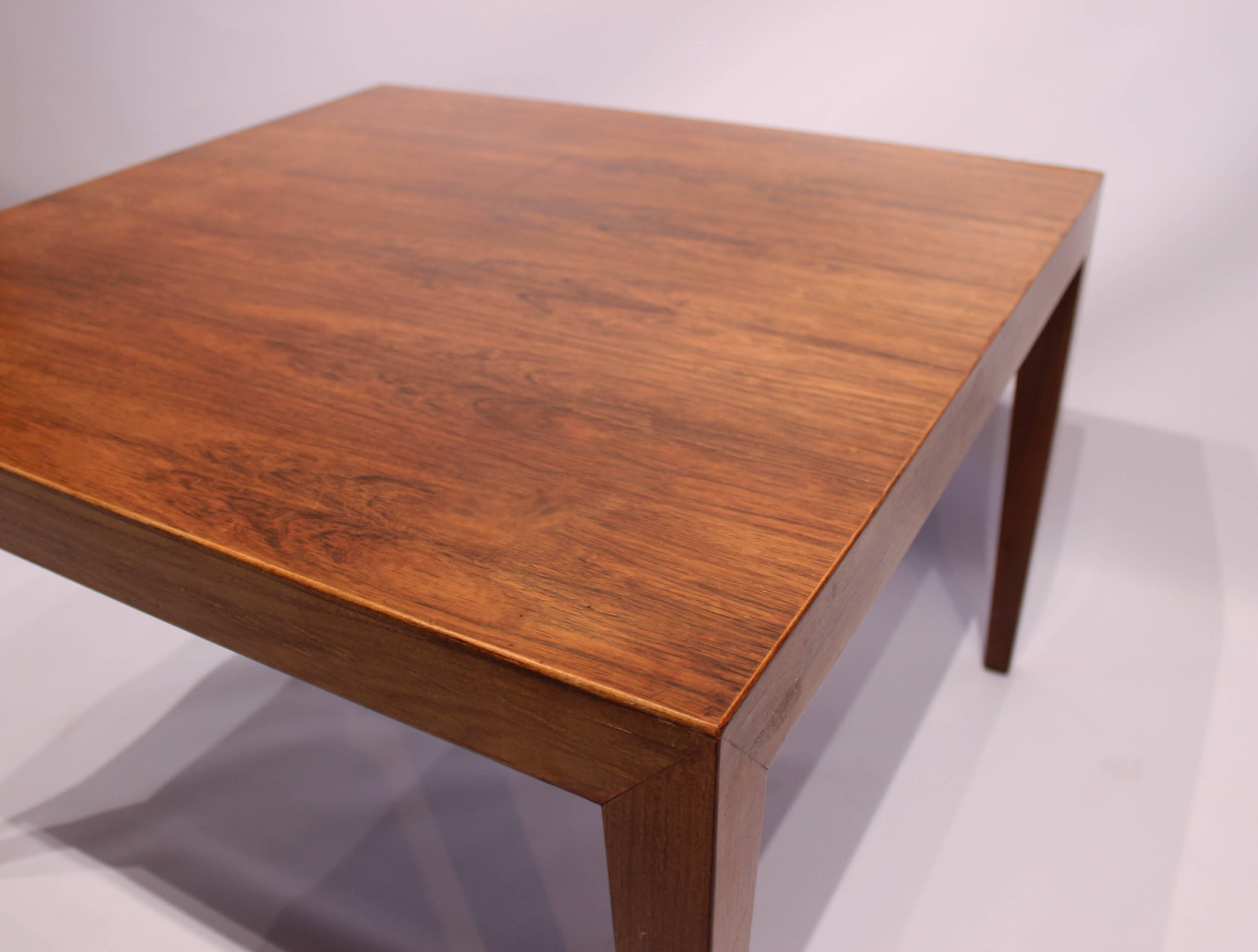 Danish Coffee/Side Table in Dark Wood by Severin Hansen and Haslev, 1960s For Sale
