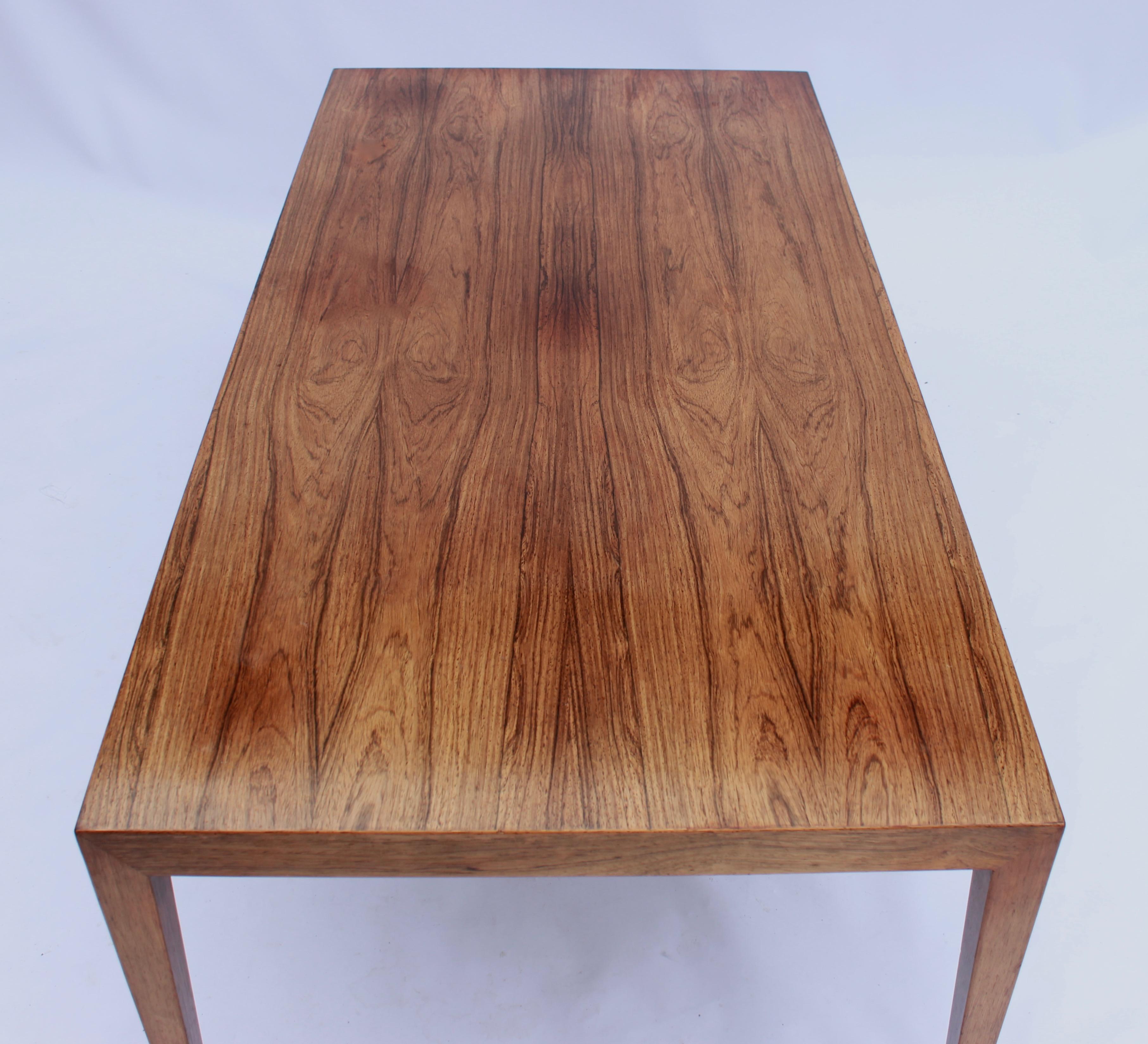 Mid-Century Modern Coffeetable in Rosewood by Severin Hansen and Haslev, 1960s For Sale
