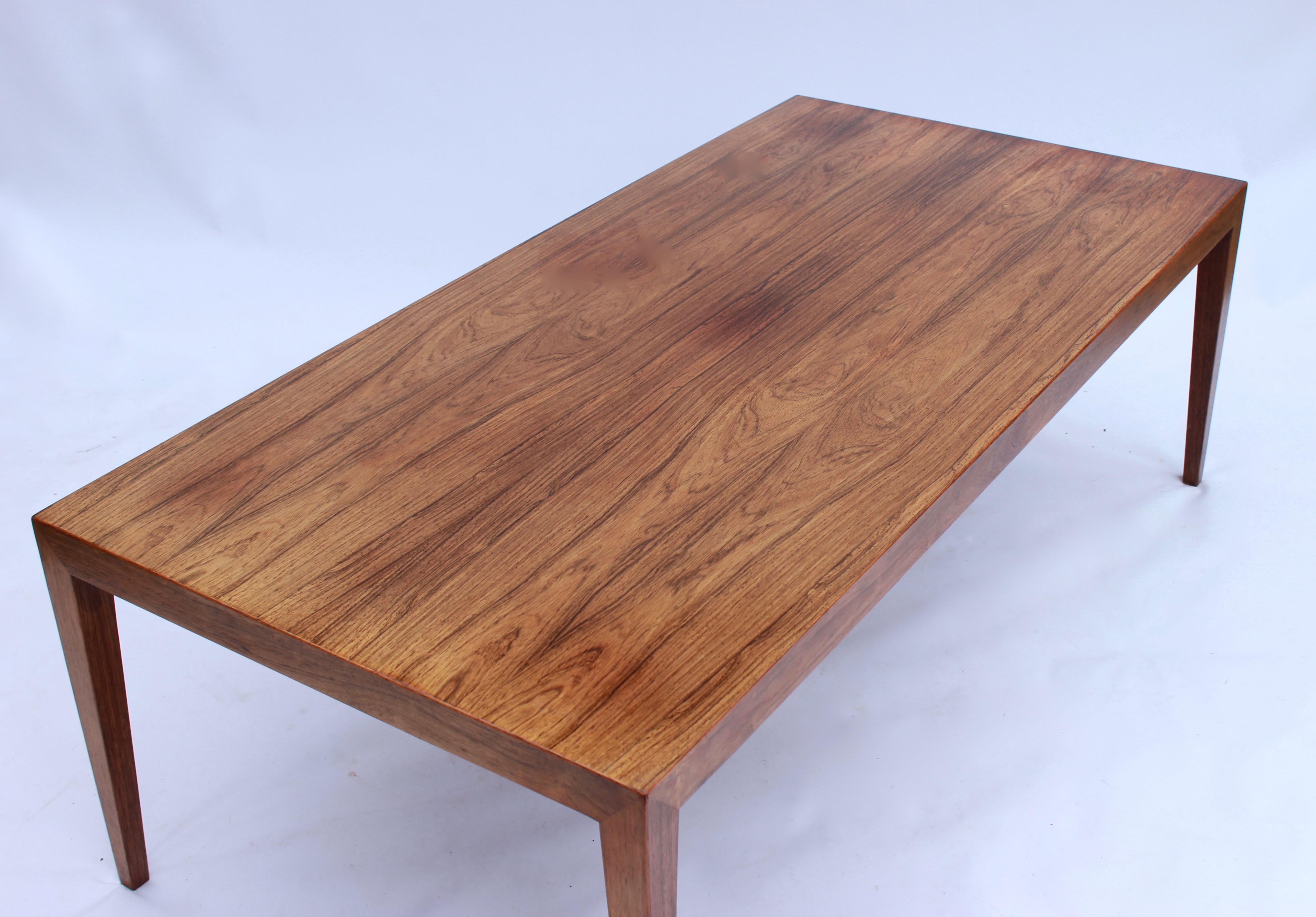 Danish Coffeetable in Rosewood by Severin Hansen and Haslev, 1960s For Sale