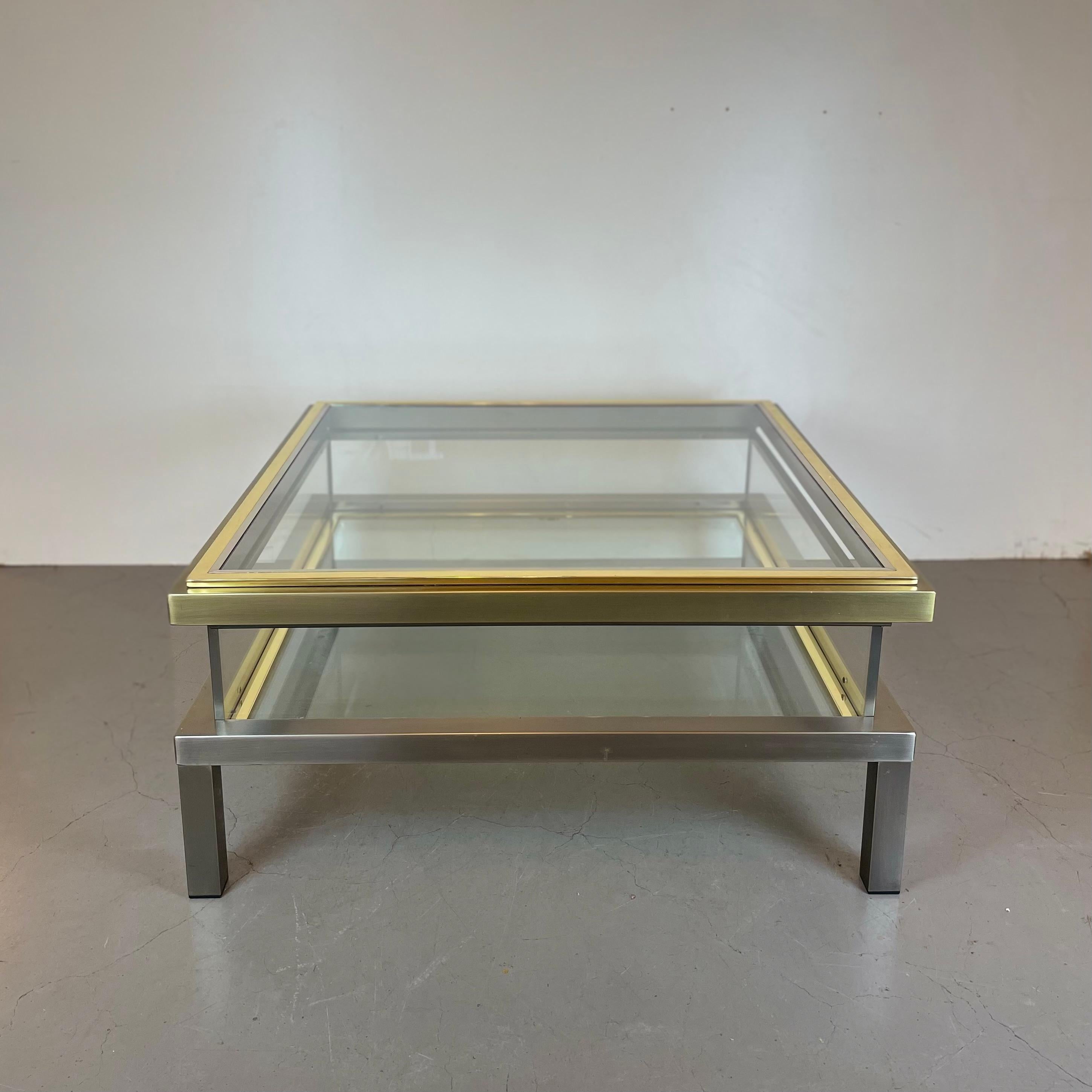 Hollywood Regency Coffer Coffee Table by Belgo Chrome, 1970s For Sale