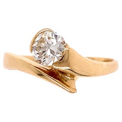 Coffin & Trout Designer Diamond Gold Bypass Ring