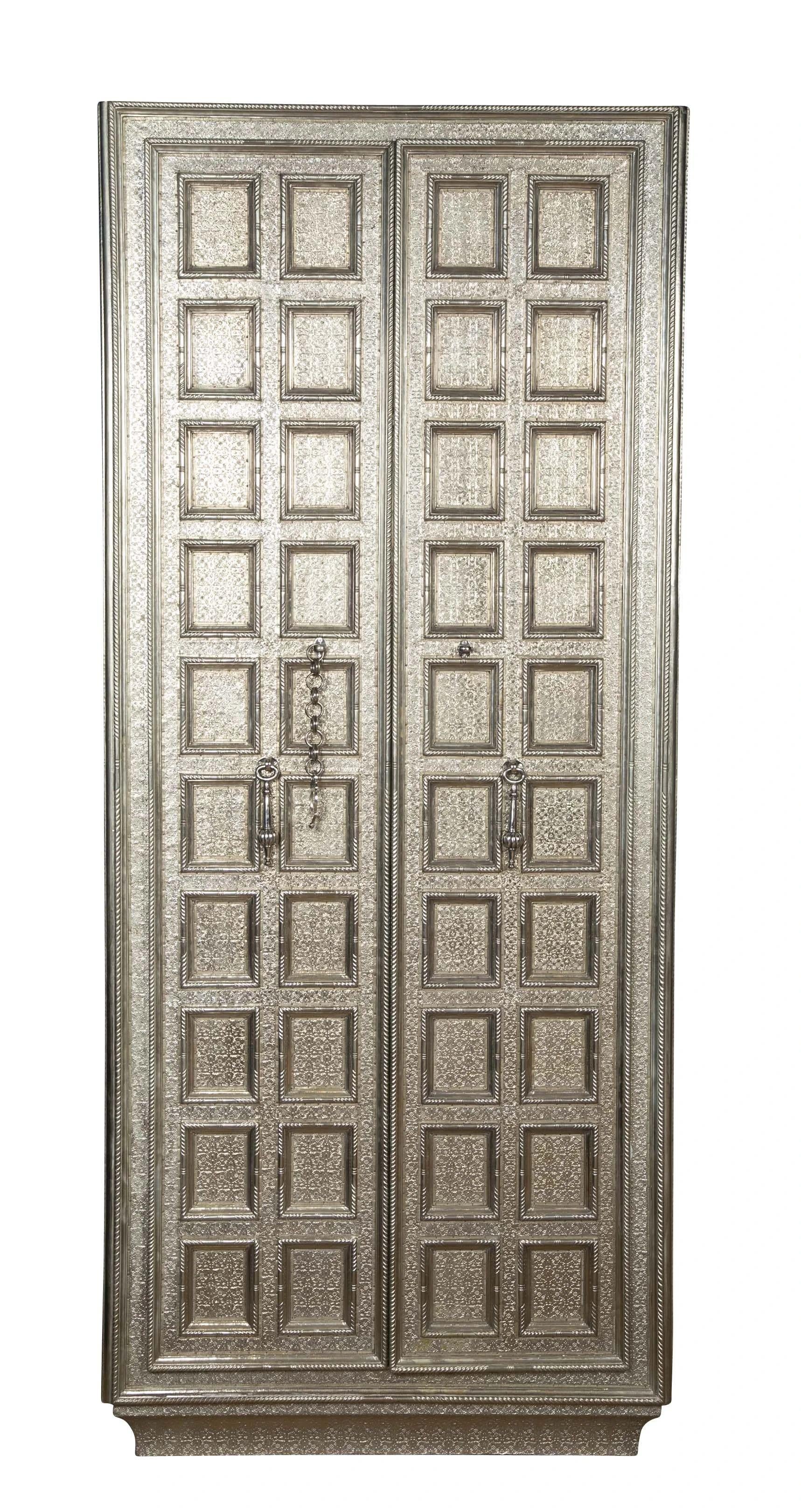 Cast Coffre Armoire in White Bronze Handcrafted in India By Paul Mathieu For Sale