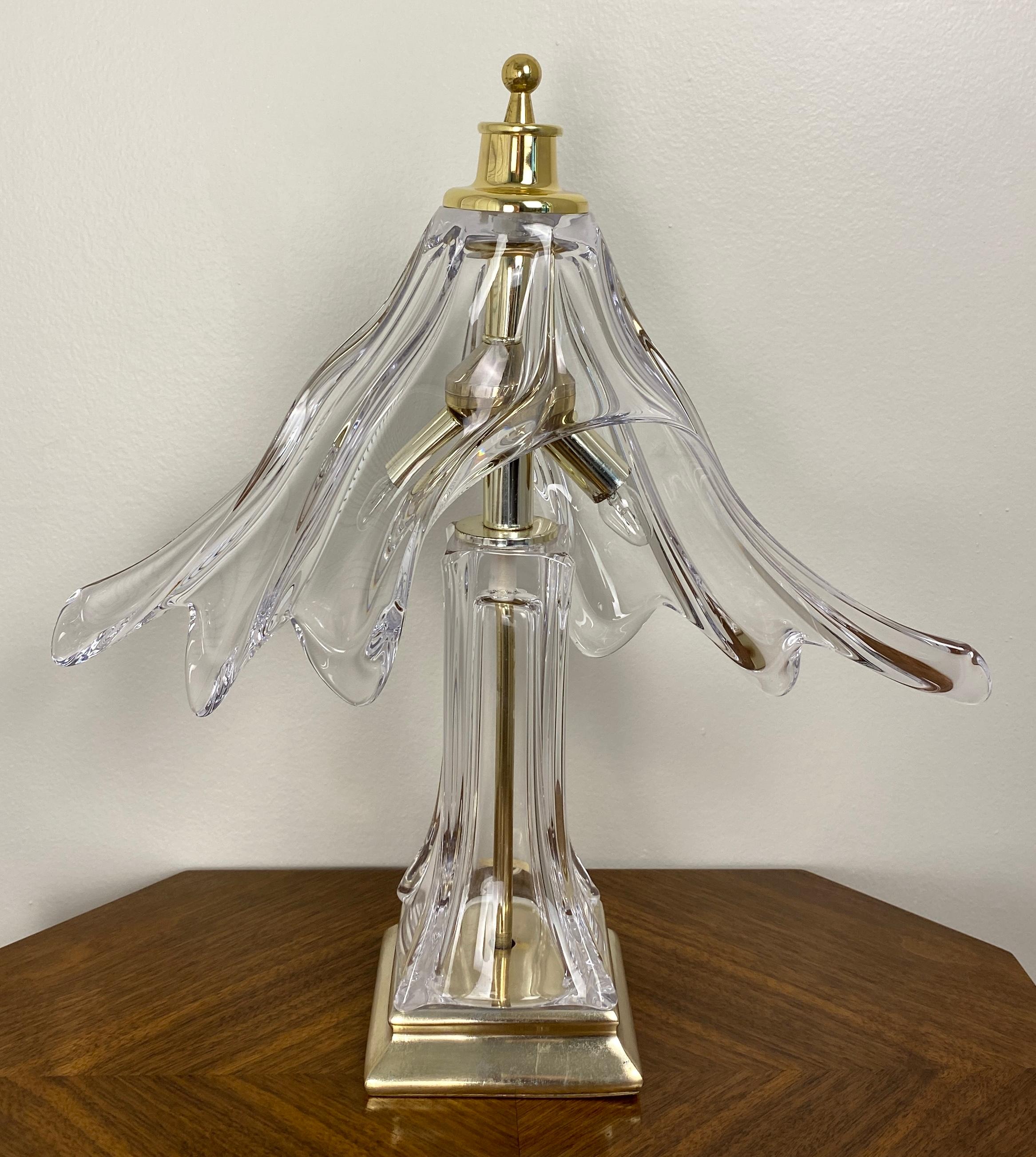 Mid-Century Modern Lampe de table en verre d'art Cofrac en vente