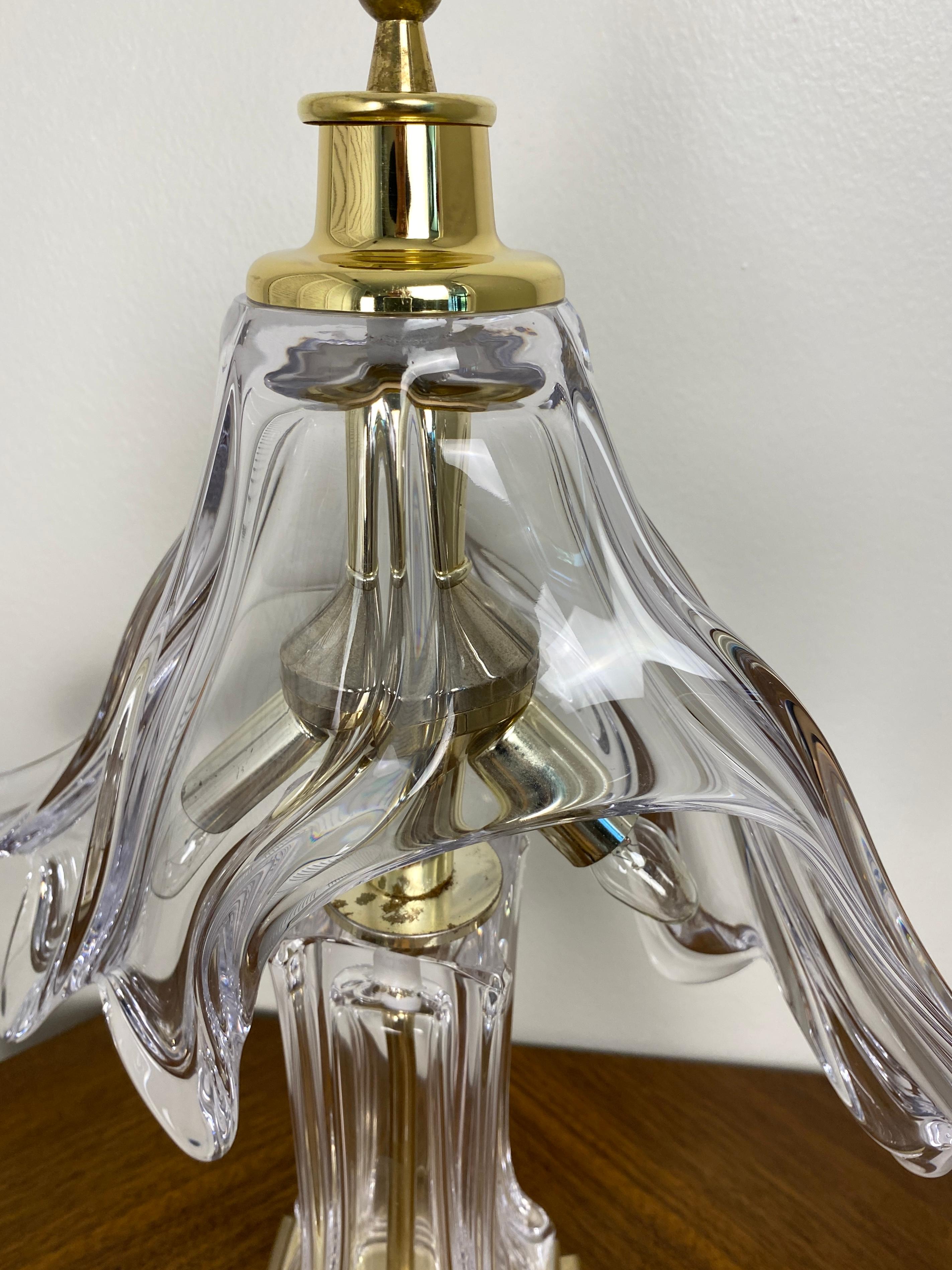 Mid-Century Modern Cofrac Art Glass Table Lamp For Sale