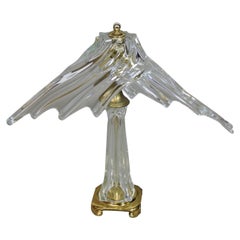 Cofrac Art Verrier France Freeform Crystal Table Lamp