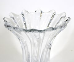 Vase à éclaboussures en verre d'art moderne Cofrac France